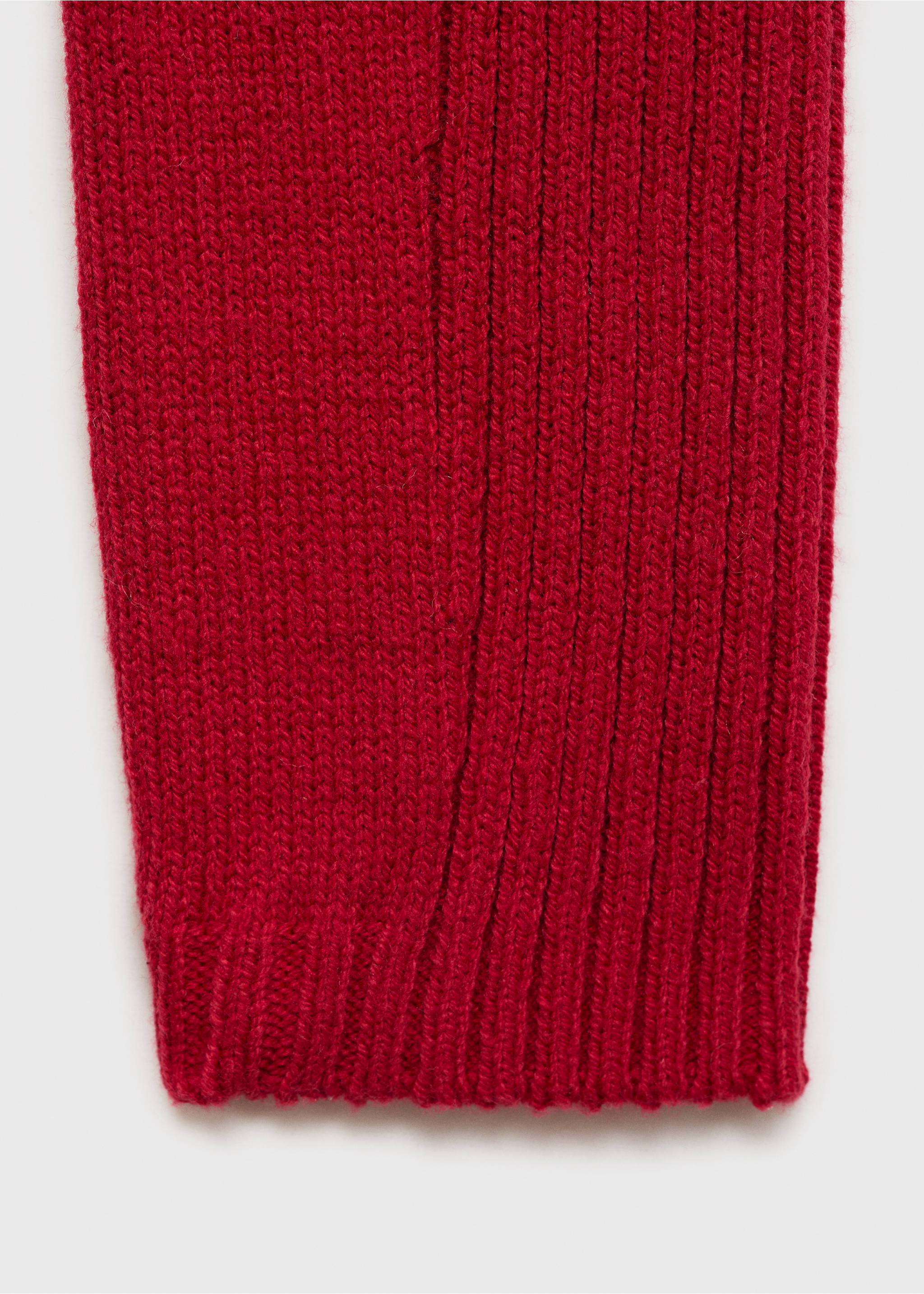 Gerippter Cardigan mit Kapuze - Detail des Artikels 0, Rot. Ref: 77078633-00.