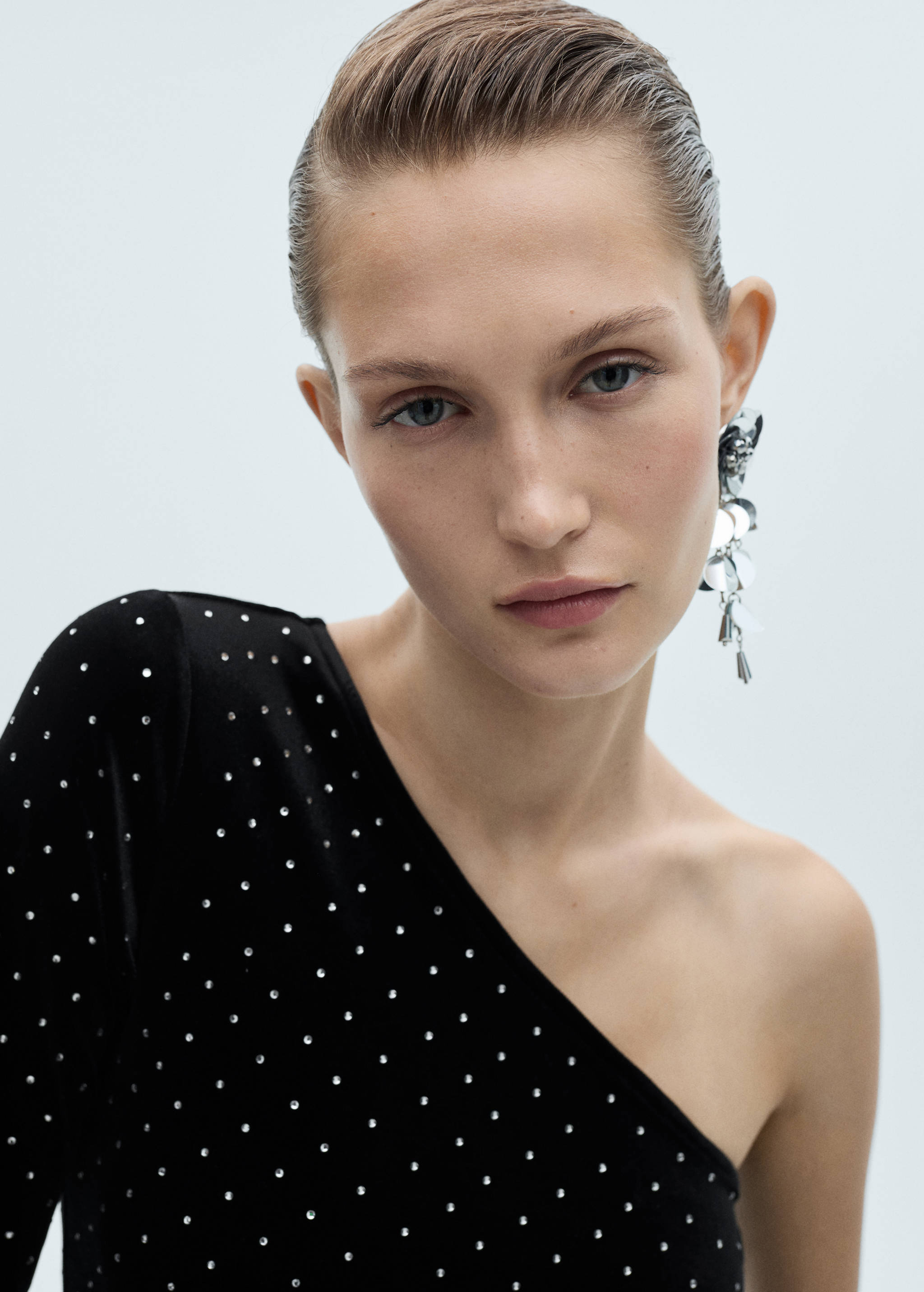 Top terciopelo asimétrico strass - Detalle del artículo 1