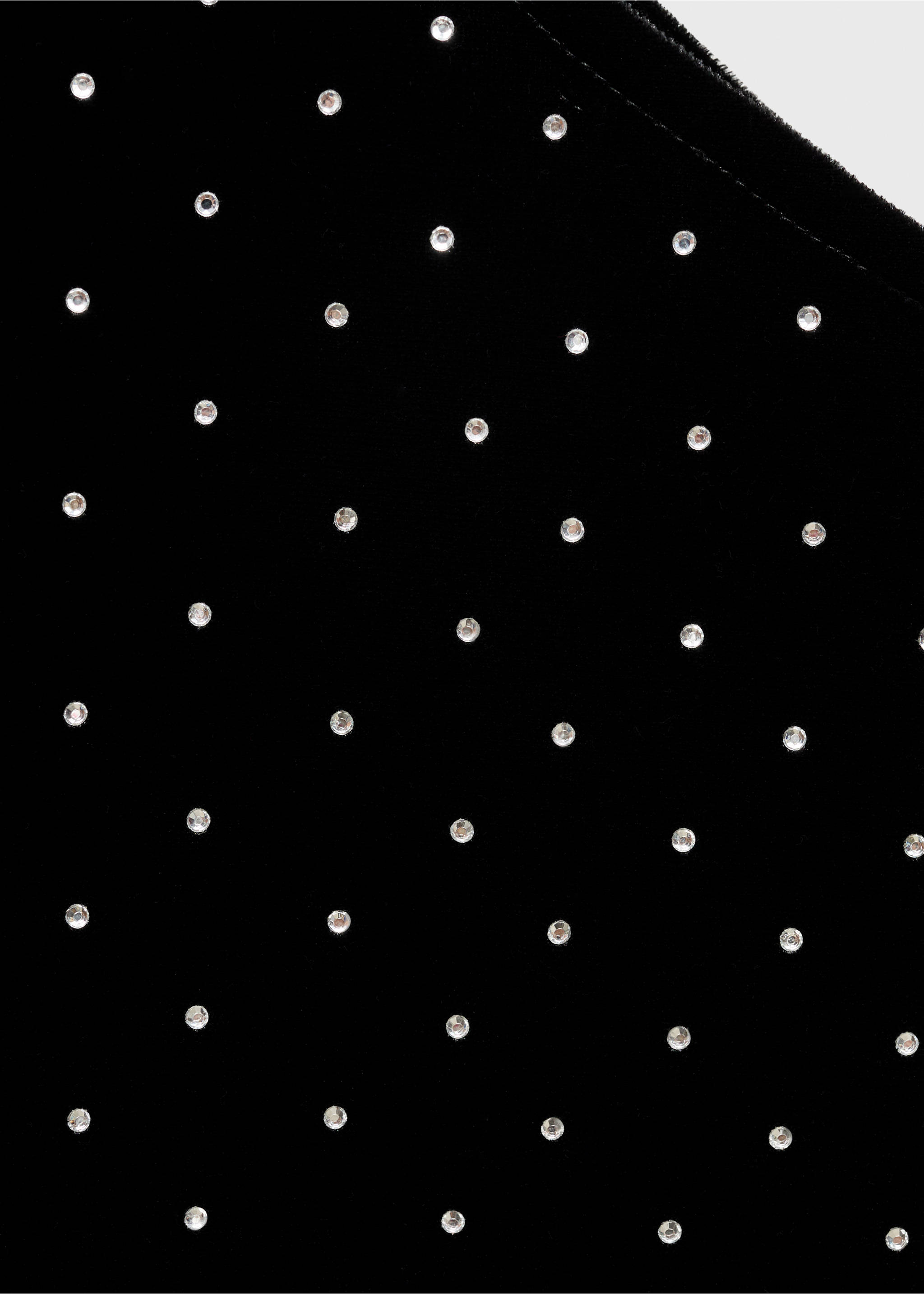 Top vellut asimètric strass - Detall de l'article 8, Negre. Ref: 77079058-00.