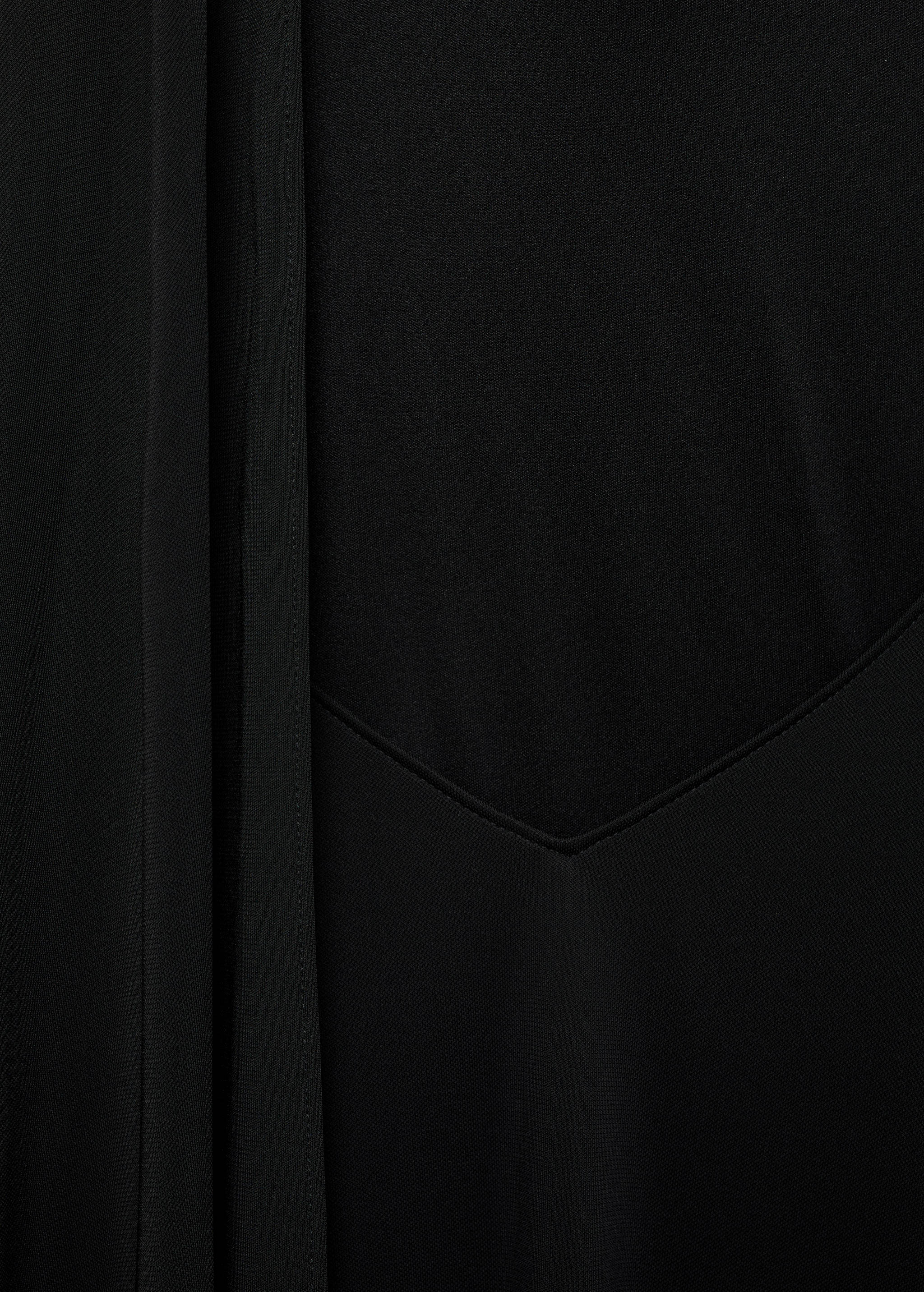 Vestido assimétrico de gola com laço - Pormenor do artigo 0