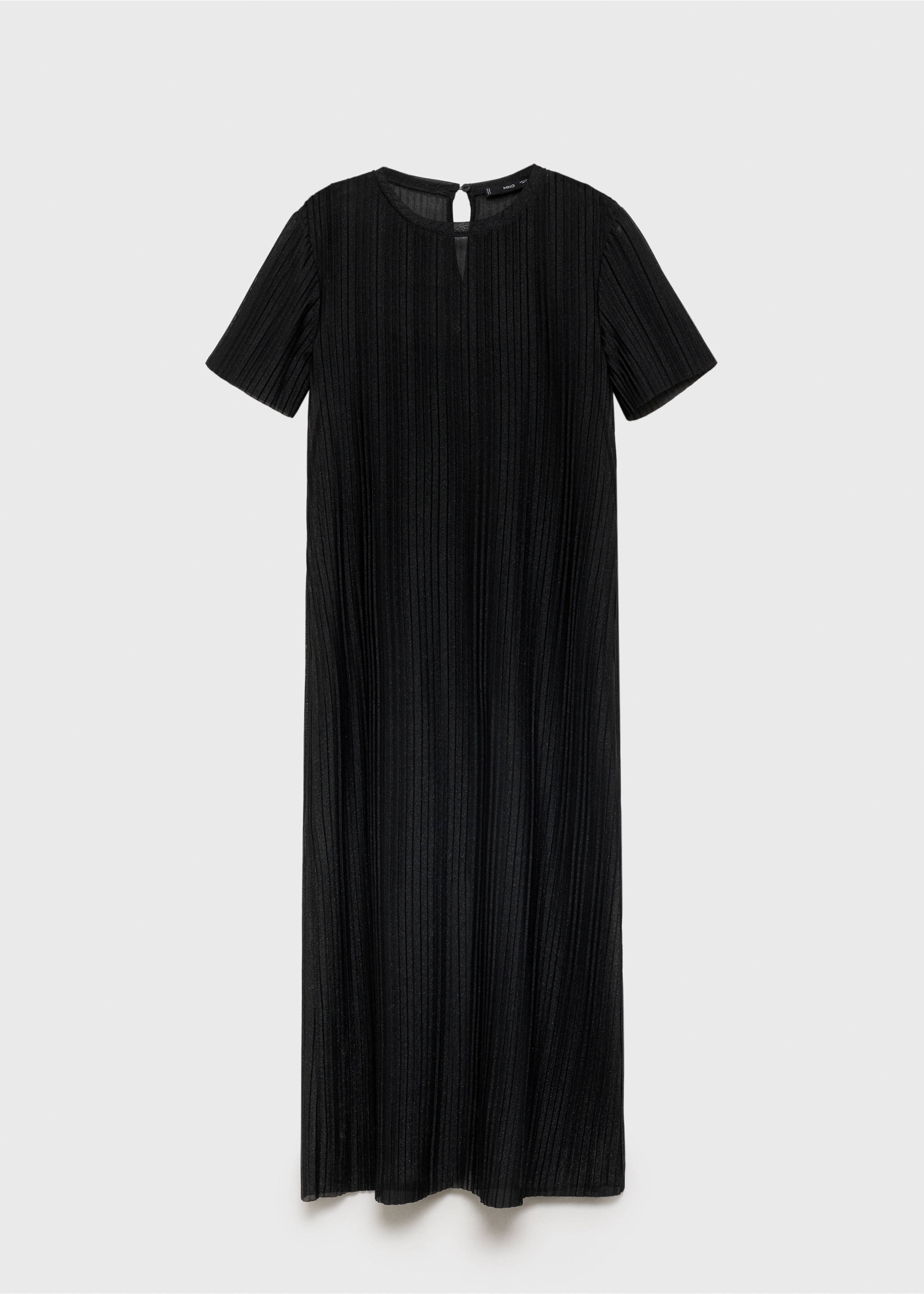 Plissiertes Lurex-Kleid - Artikel ohne Model, Schwarz. Ref: 77079063-00.