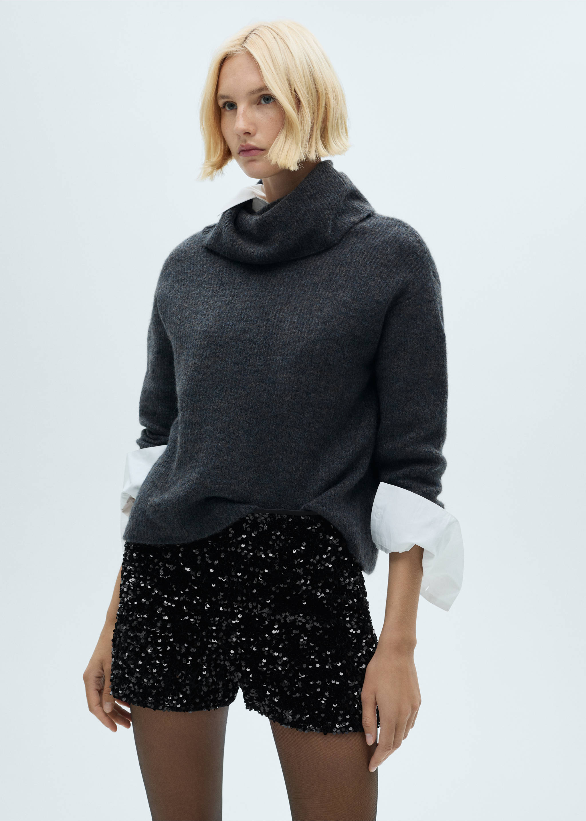 Shorts lentejuelas - Detalle del artículo 2, Negro. Ref: 77079064-00.