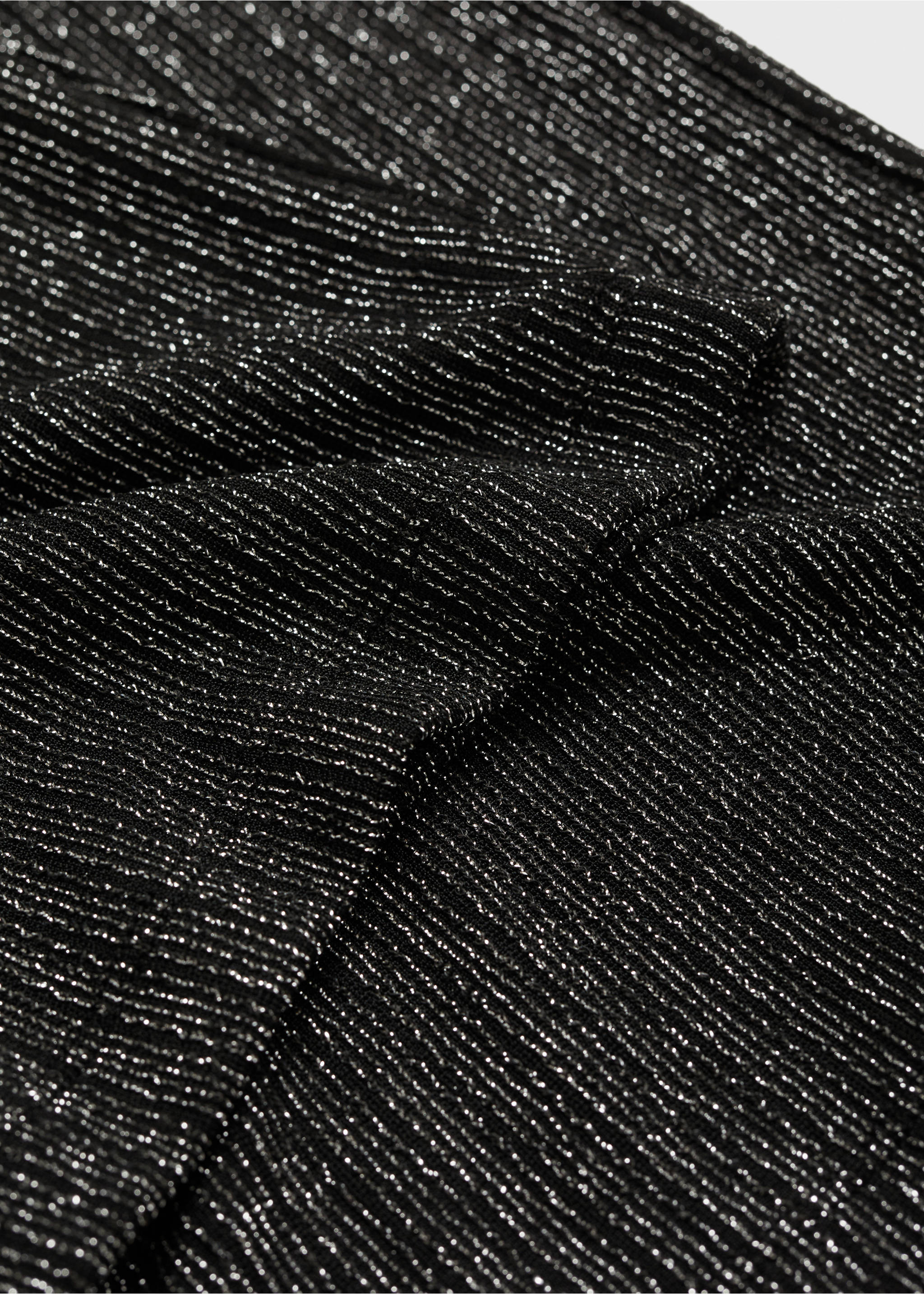 Flared-Leggings aus Lurex - Detail des Artikels 0, Schwarz. Ref: 77079065-00.