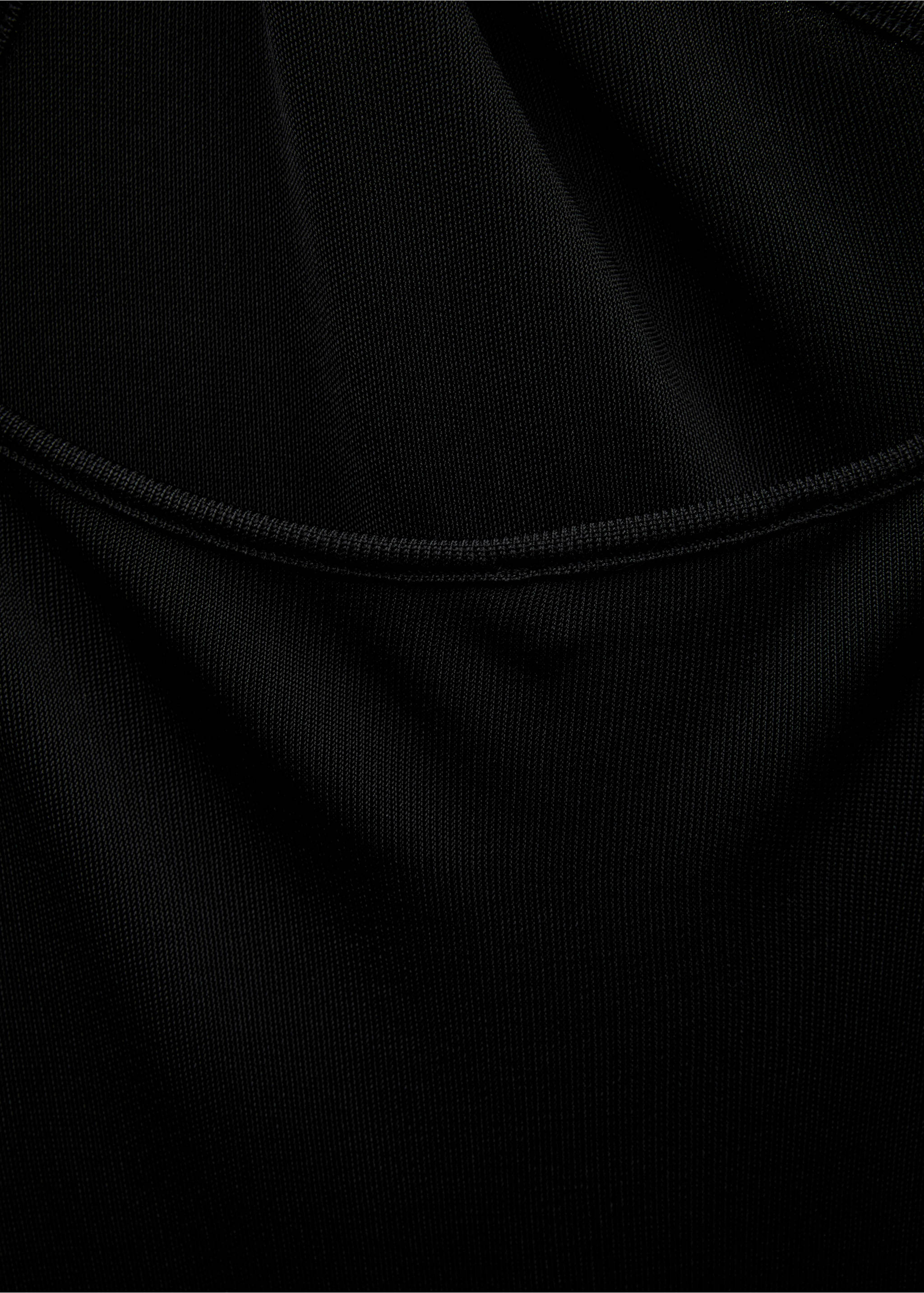 Asymmetrisches rückenfreies Strickkleid - Detail des Artikels 0, Schwarz. Ref: 77079073-00.