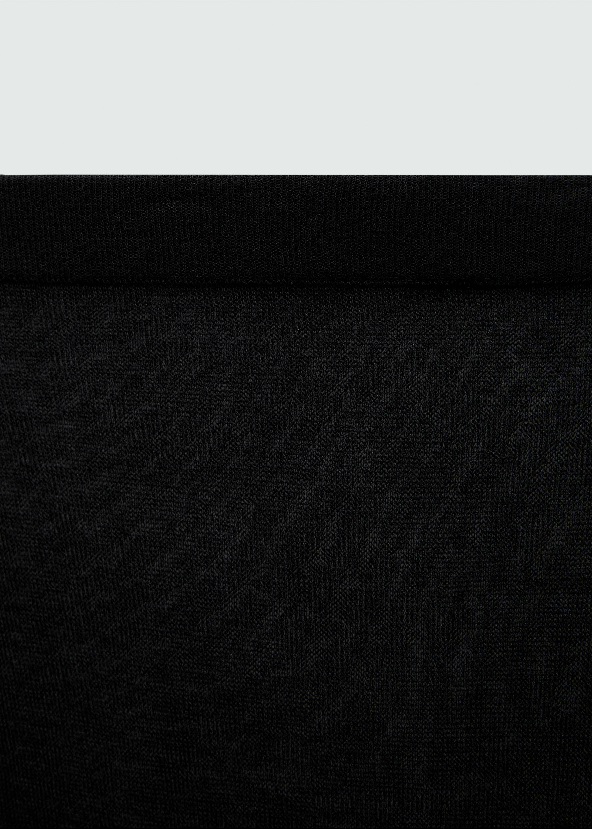 Semi-transparent knitted skirt - Details of the article 0, Black. Ref: 77079074-00.