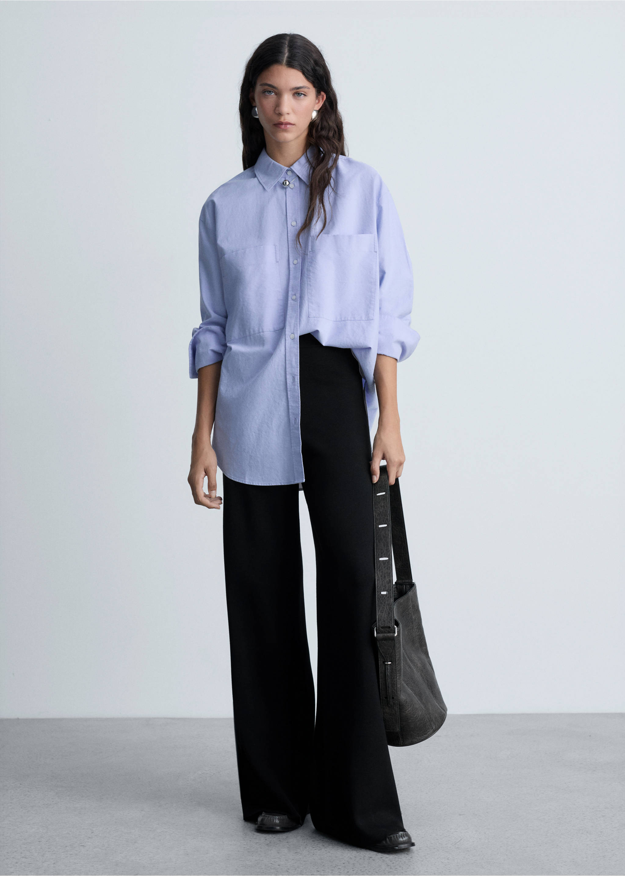 Contrast stripe straight trousers - General plane, Black. Ref: 77079076-00.