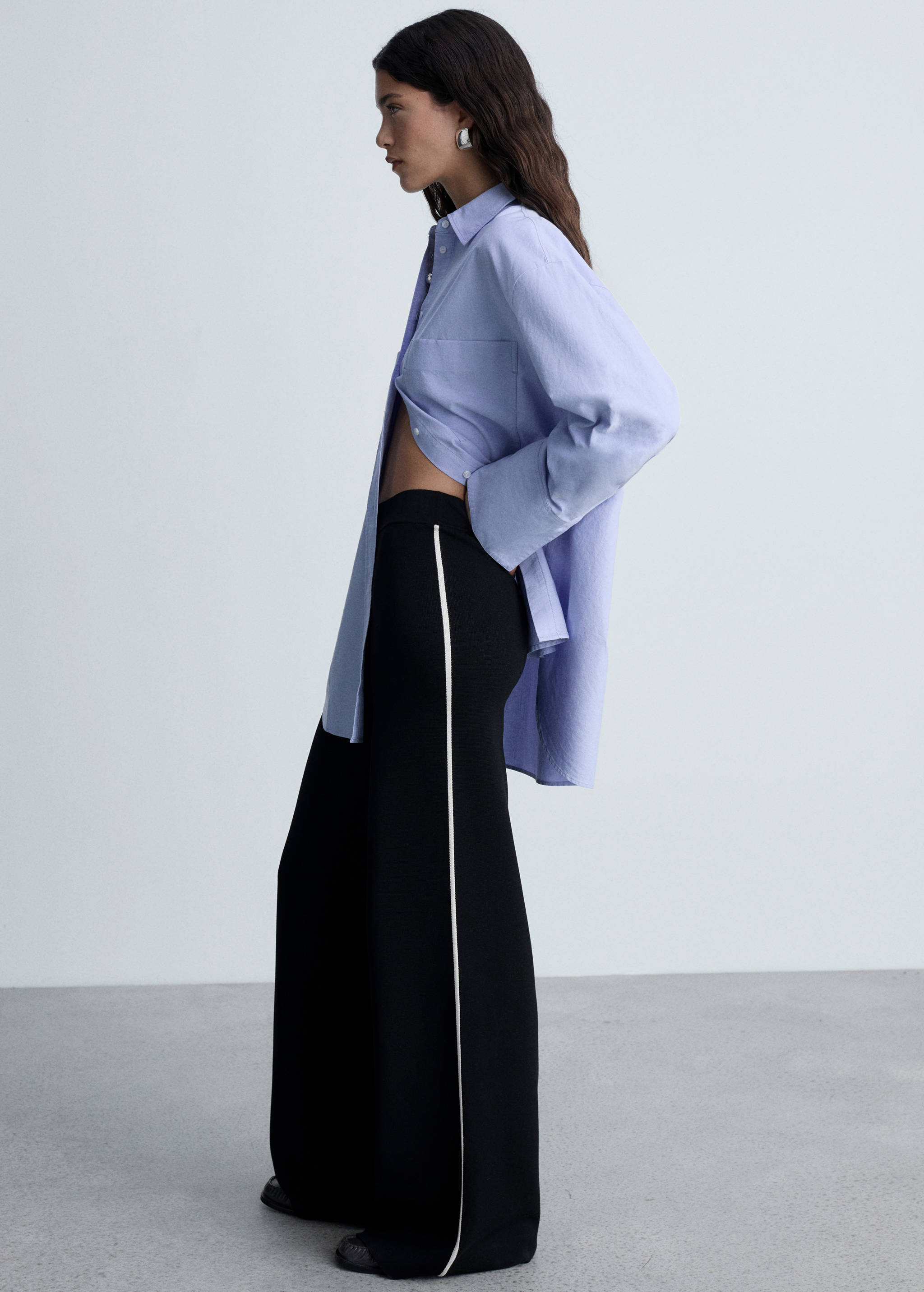 Pantalón recto raya contraste - Detalle del artículo 1