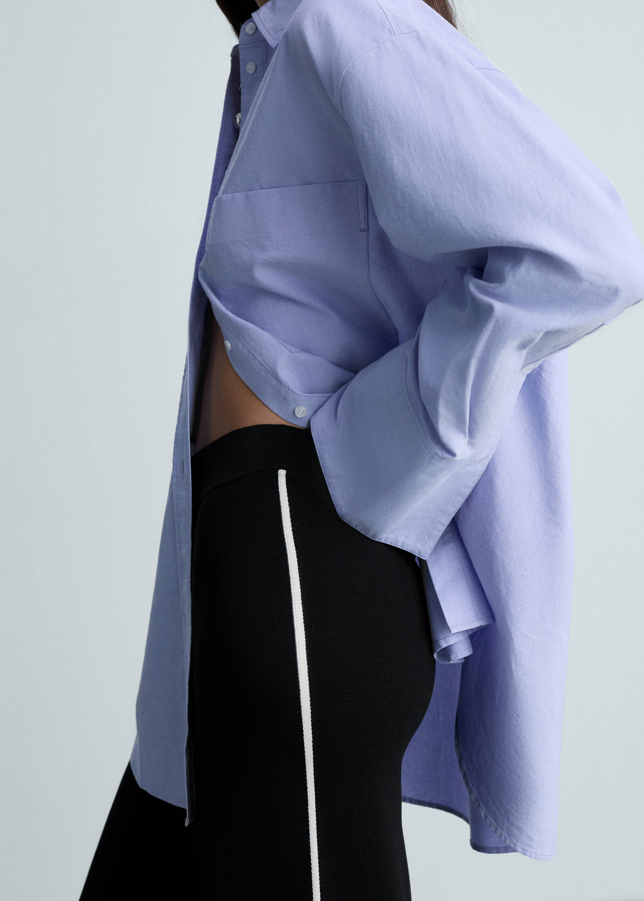 Pantalón recto raya contraste - Detalle del artículo 6