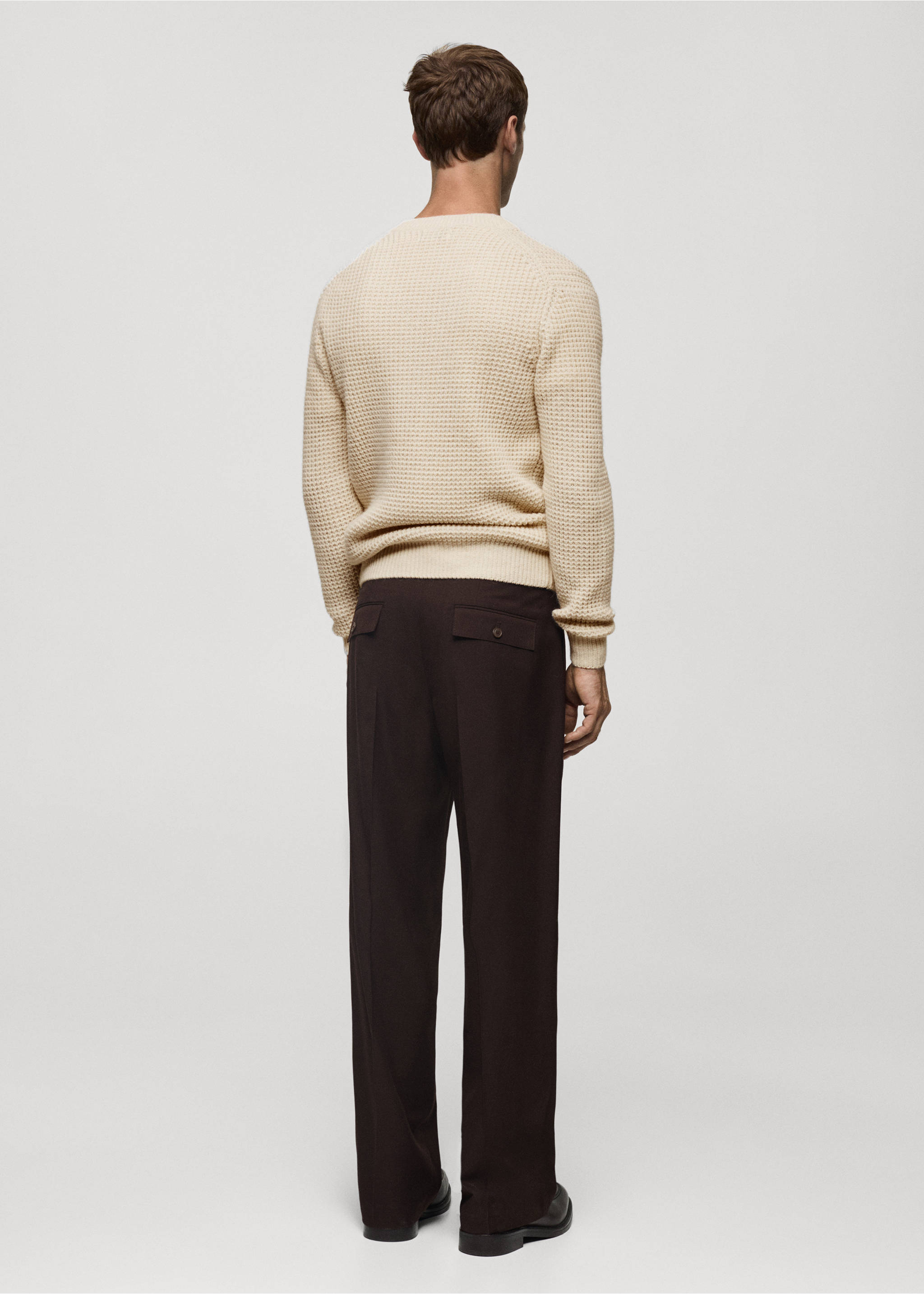 Pantaloni regular-fit pinces - Retro dell'articolo, Cioccolato. Ref: 77079227-00.