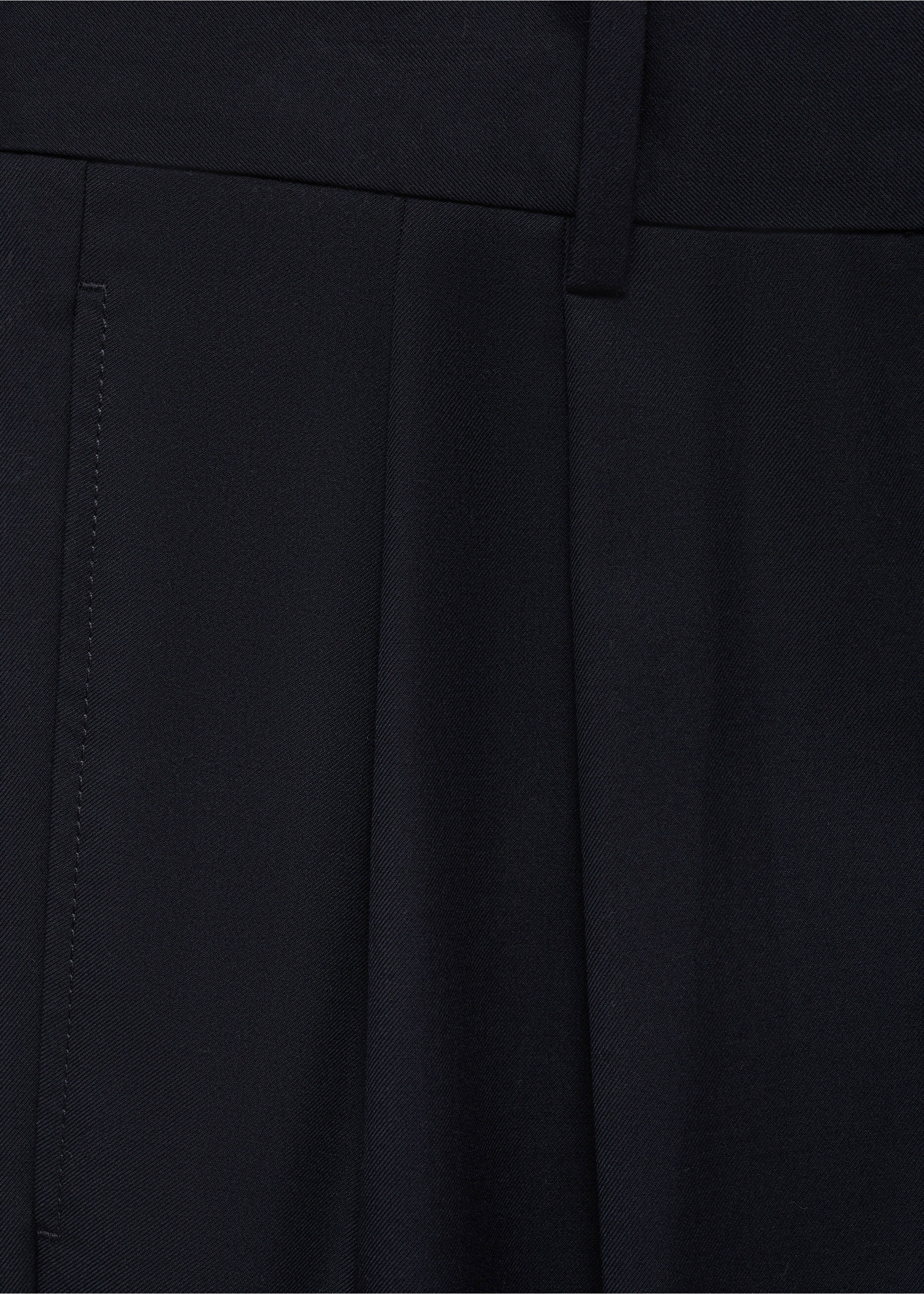 Regular Fit-Bundfaltenhose - Detail des Artikels 0, Dunkles Marineblau. Ref: 77079227-00.