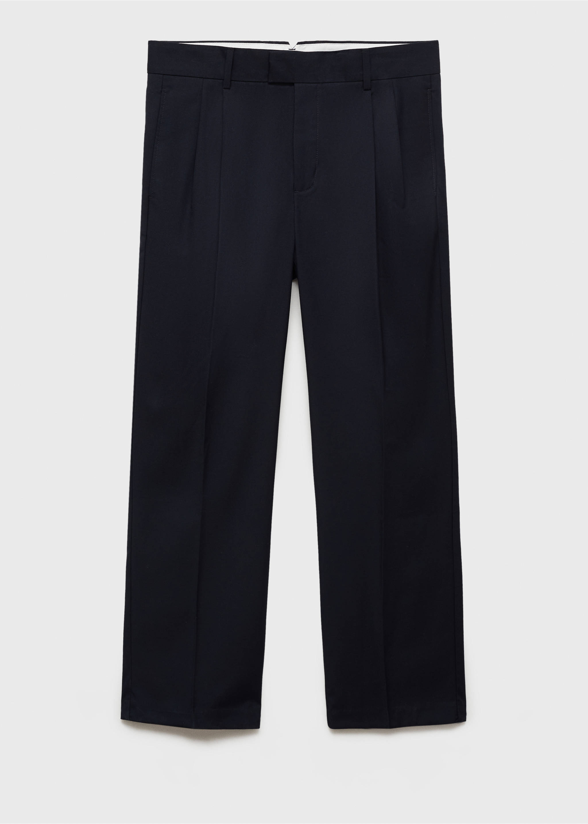 Pantalón regular fit pinzas - Artículo sin modelo, Azul marino oscuro. Ref: 77079227-00.