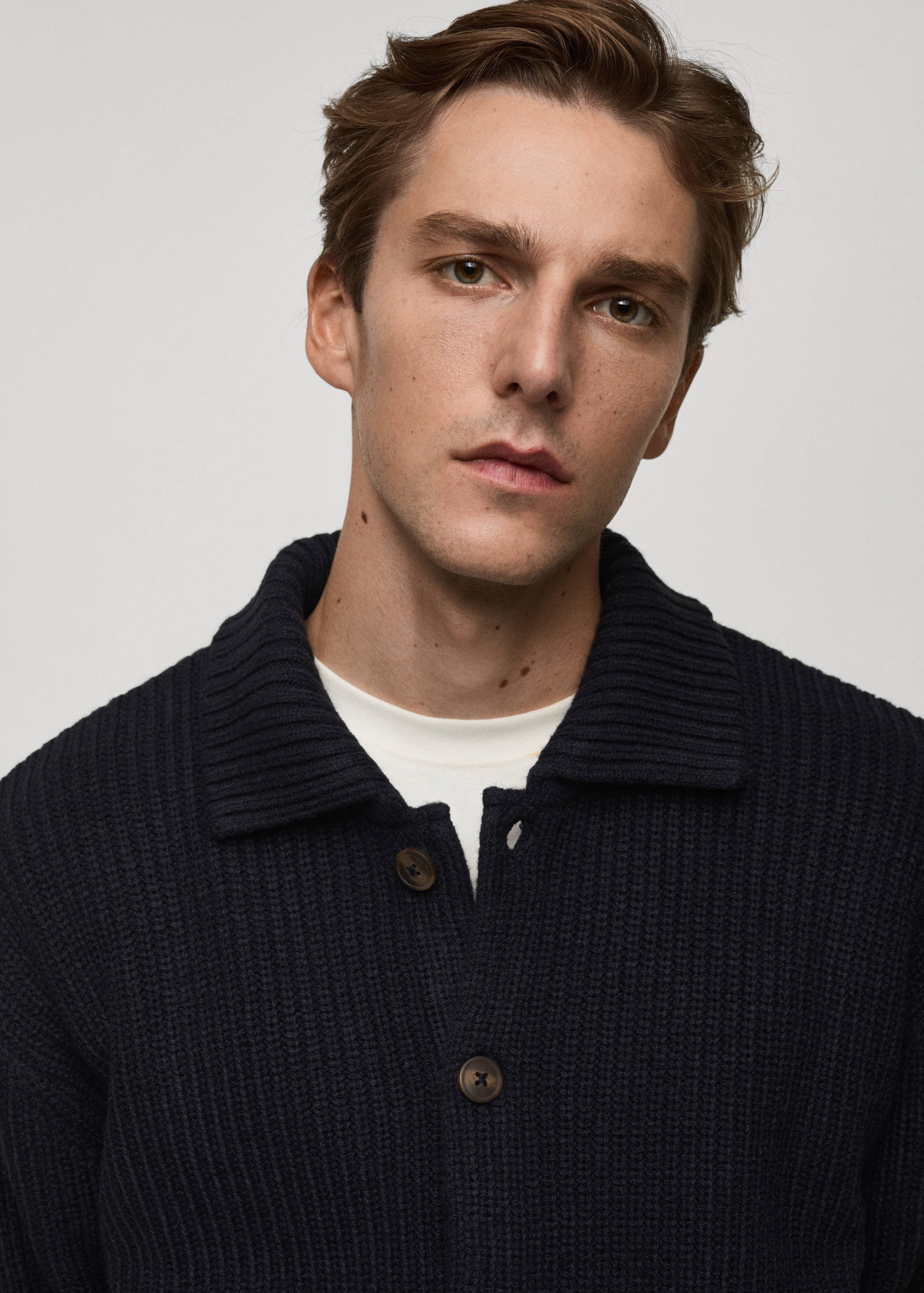 Relaxed-fit ribbed cardigan - Details of the article 1