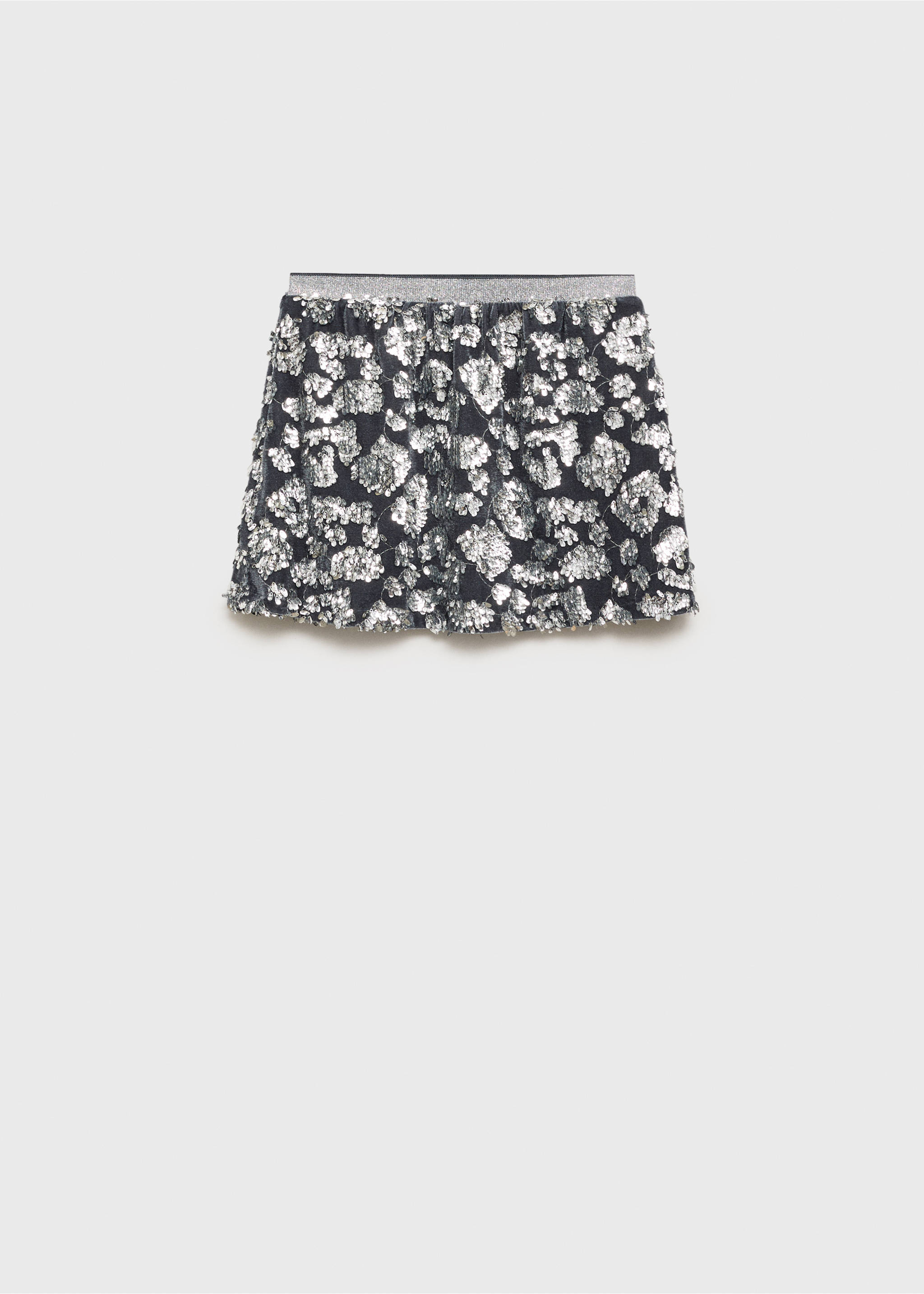 Sequin skirt - Article without model, Blue. Ref: 77079231-00.