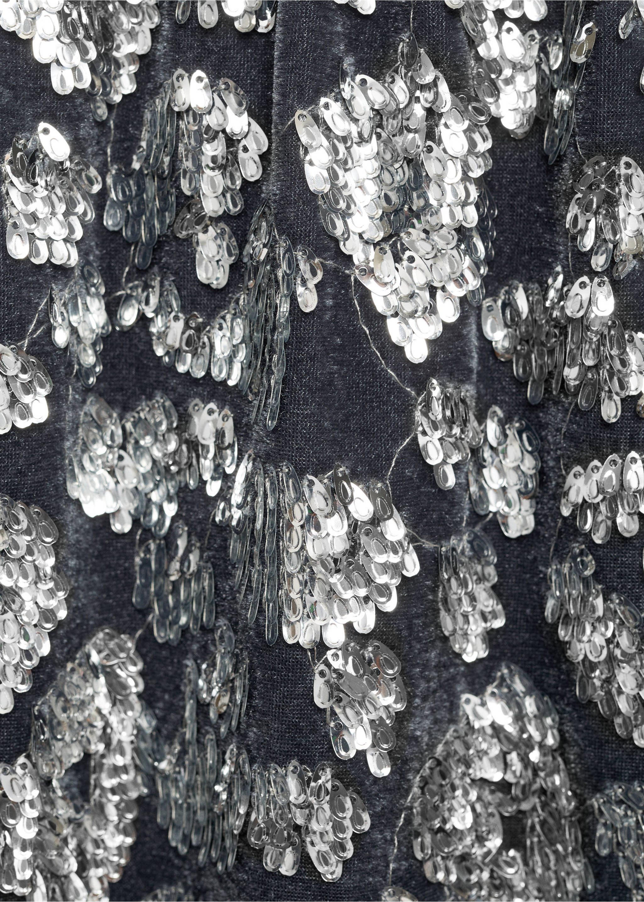 Sequin skirt - Details of the article 0, Blue. Ref: 77079231-00.