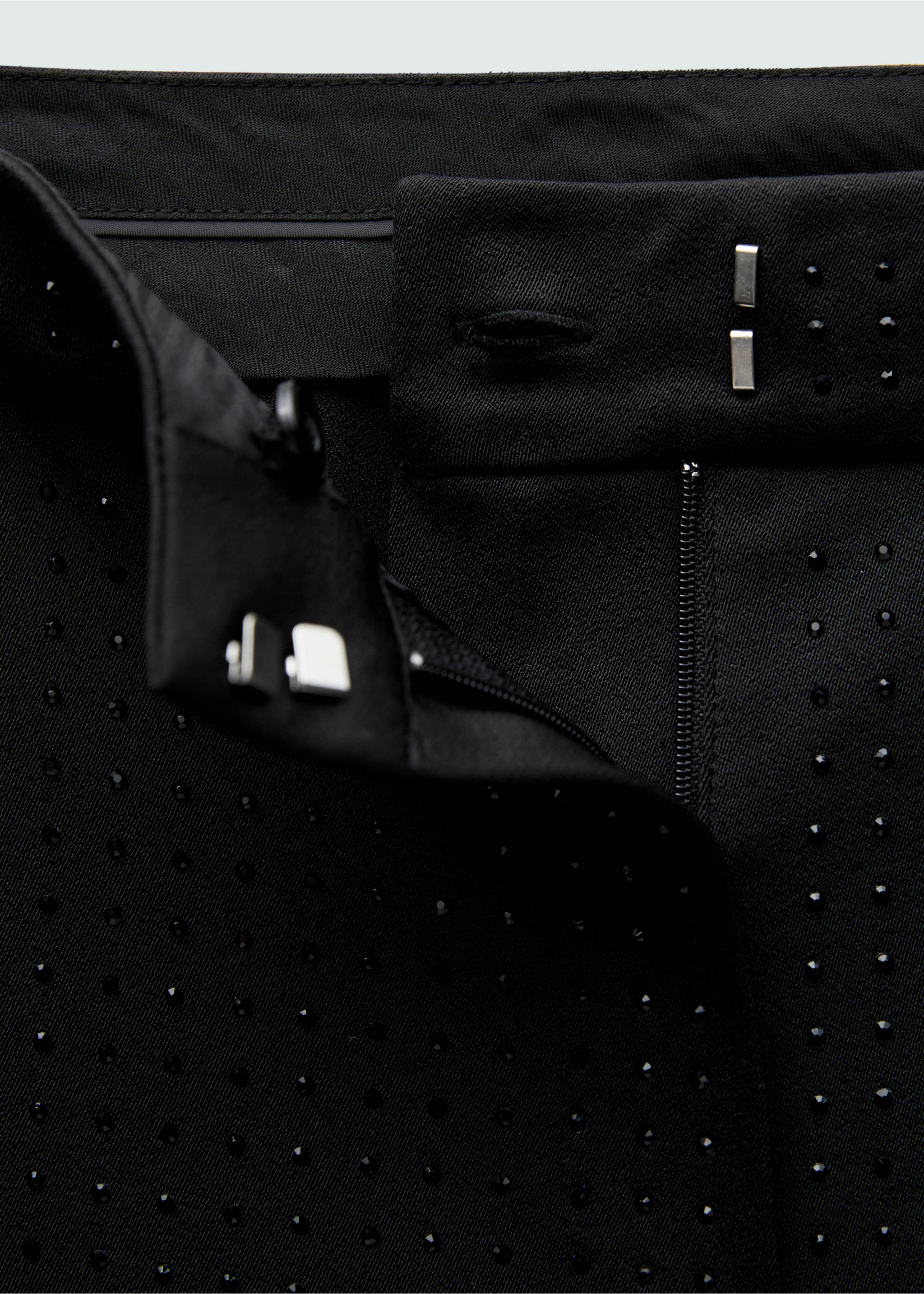 Pantalon évasé strass - Détail de l'article 0, Noir. Ref: 77079234-00.