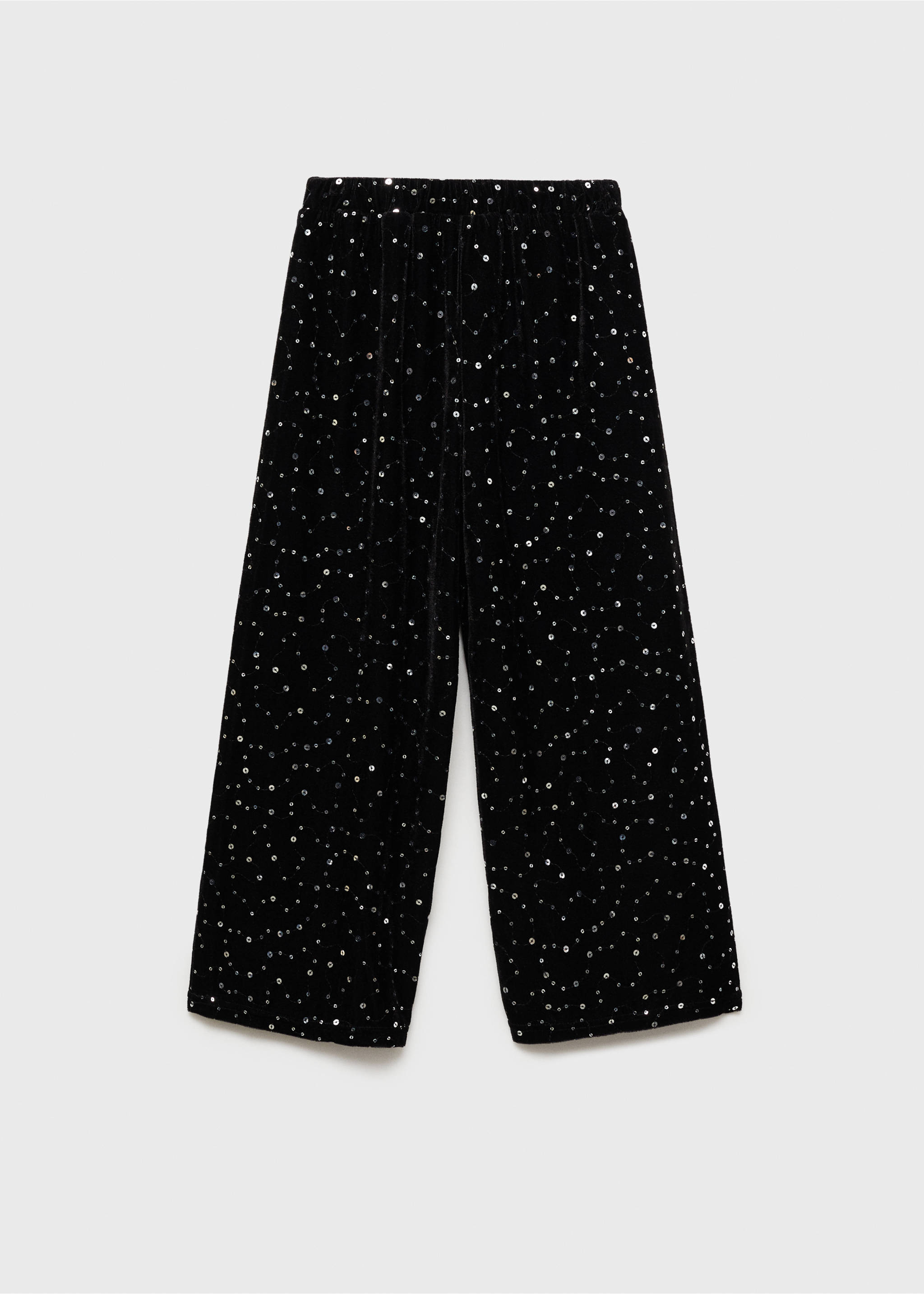 Pantalons vellut lluentons - Revers de l'article, Negre. Ref: 77079235-00.