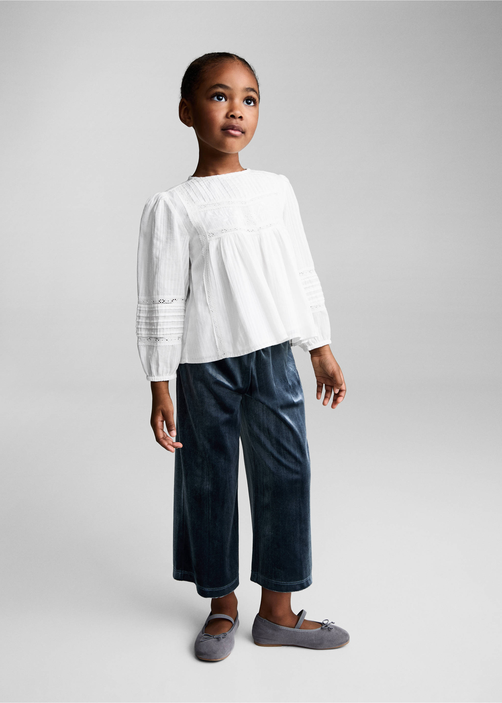 Velvet trousers - General plane, Blue. Ref: 77079236-00.