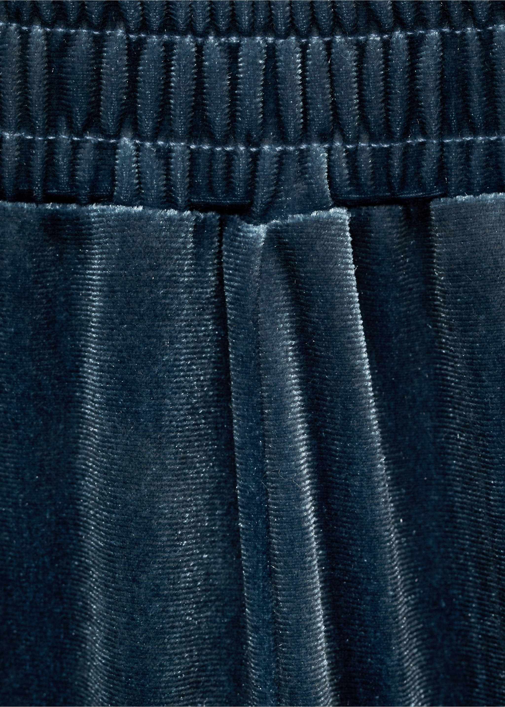 Velvet trousers - Details of the article 8, Blue. Ref: 77079236-00.