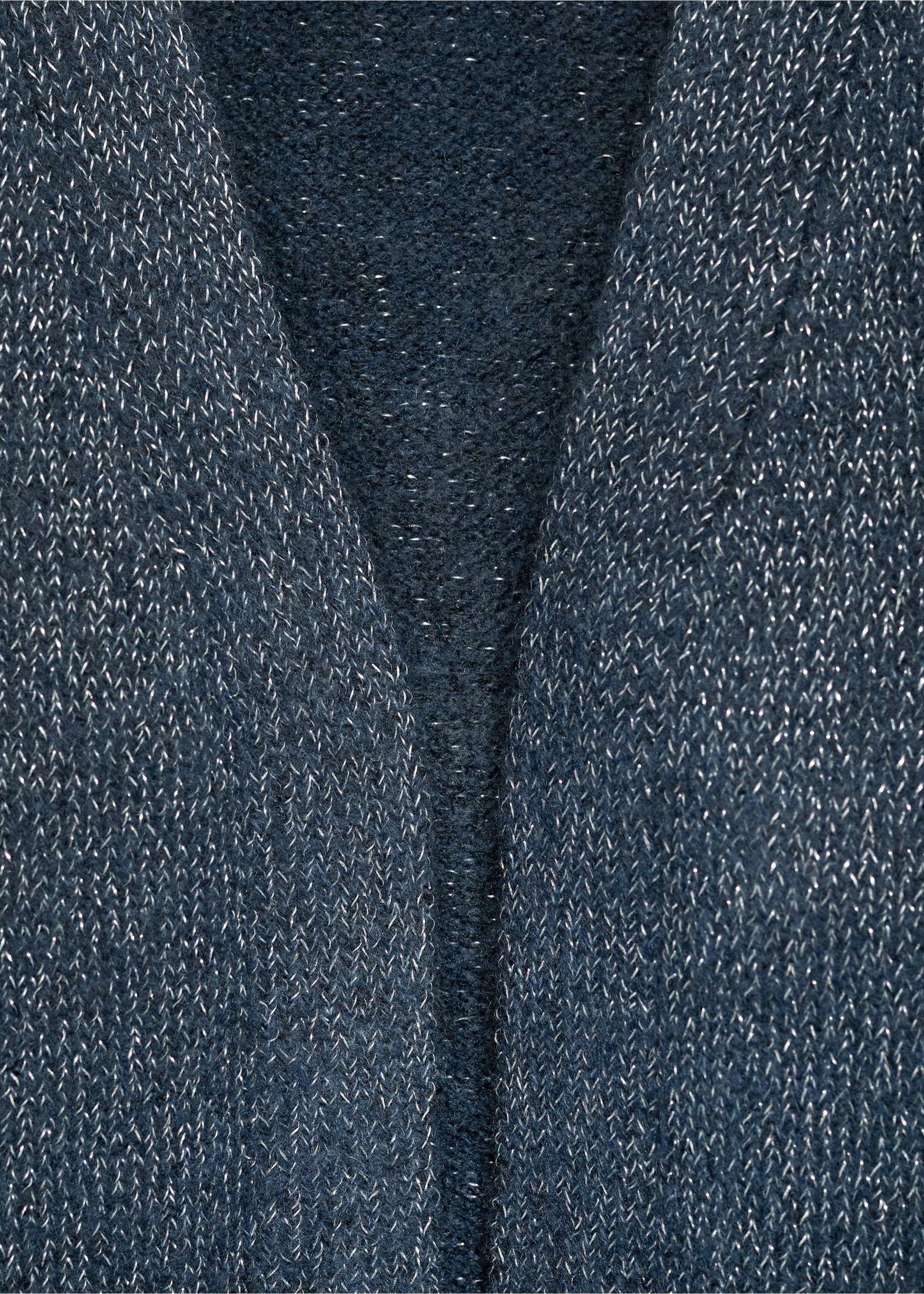 Lurex knitted cardigan - Details of the article 8, Night Blue. Ref: 77079237-00.