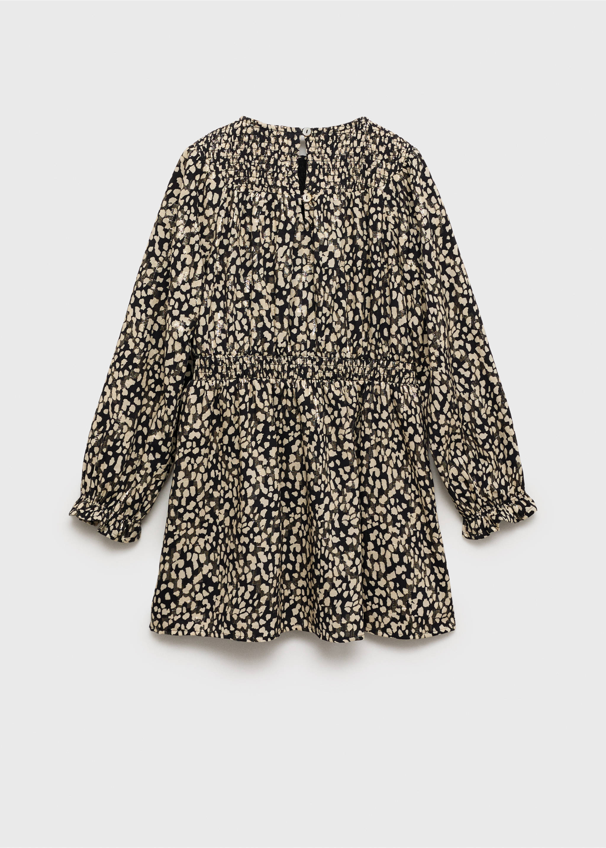 Robe froncée imprimée - Verso de l’article, Beige. Ref: 77079238-00.