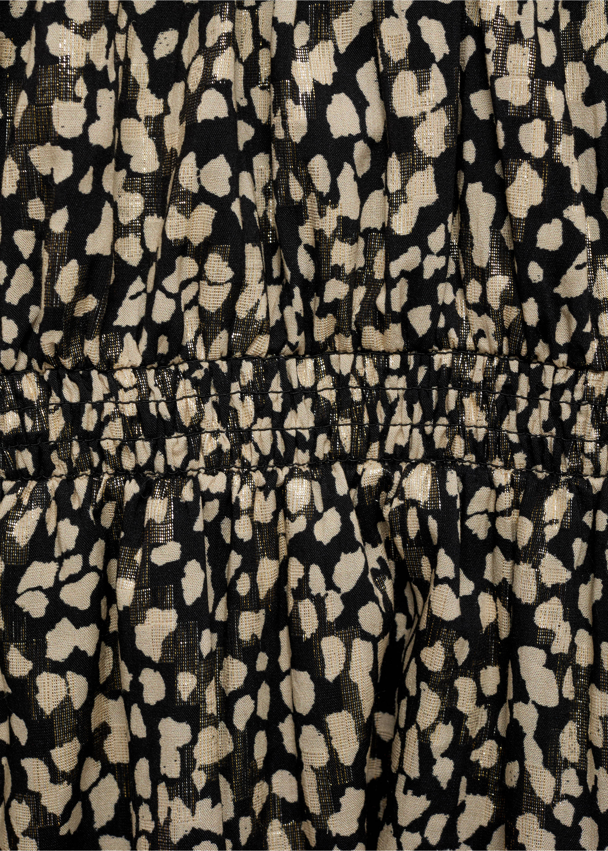 Robe froncée imprimée - Détail de l'article 8, Beige. Ref: 77079238-00.