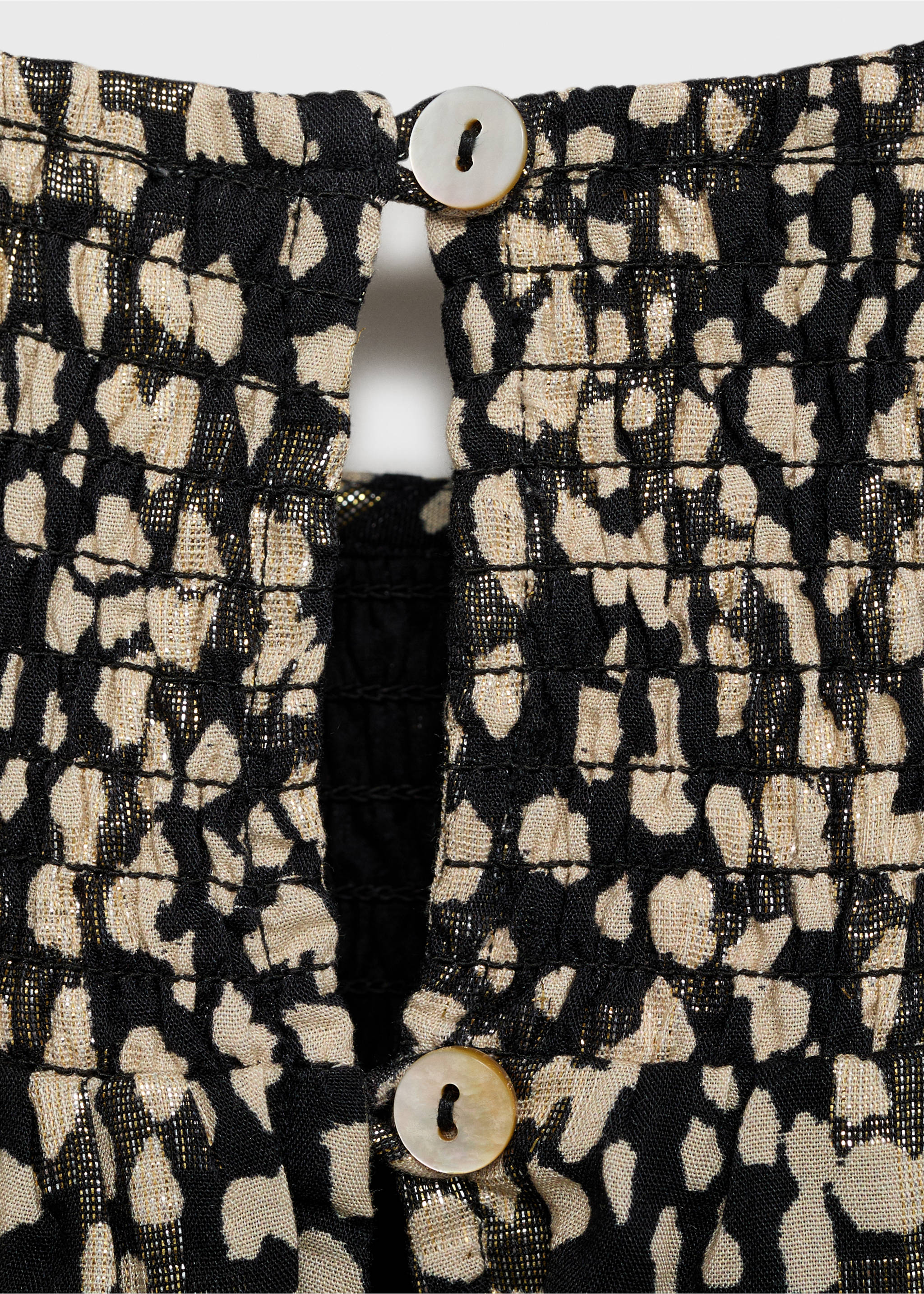 Robe froncée imprimée - Détail de l'article 0, Beige. Ref: 77079238-00.