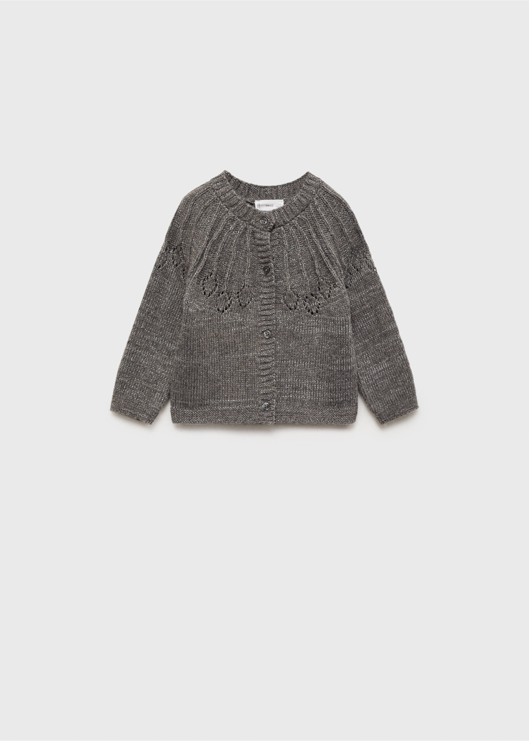 Càrdigan punt botons - Article sense model, Gris mig vigoré. Ref: 77079242-00.