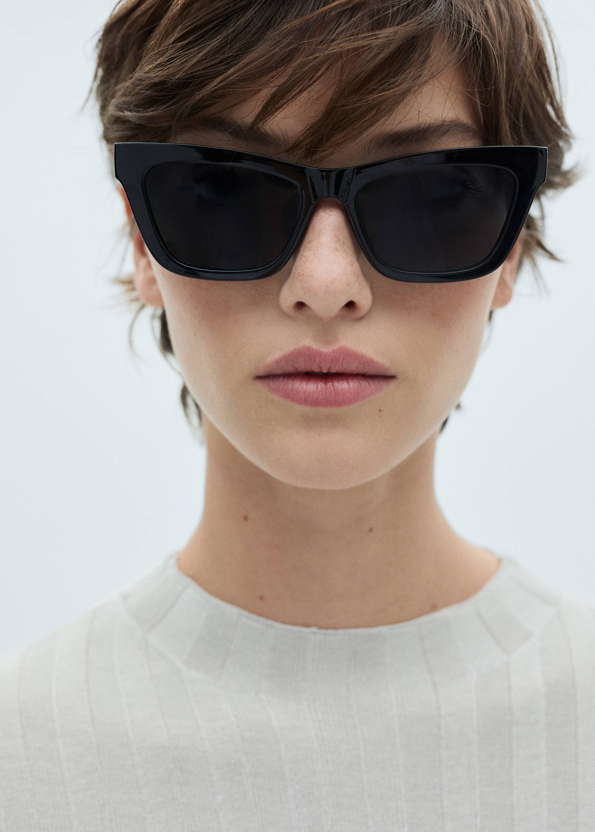 Perkins-neck knitted dress - Details of the article 1