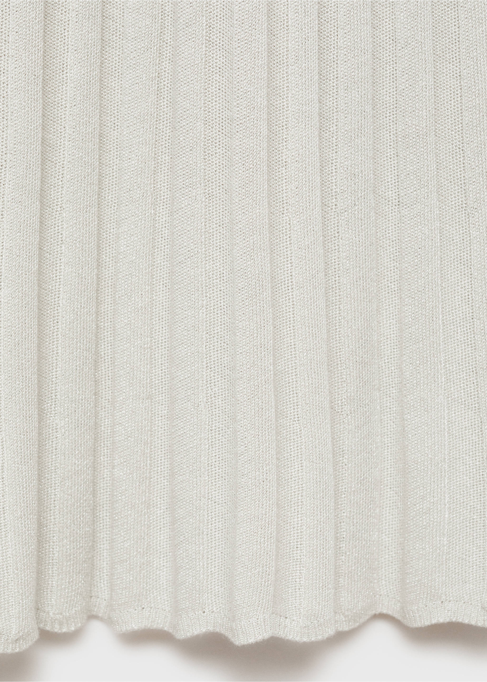 Perkins-neck knitted dress - Details of the article 0, Beige. Ref: 77079406-00.