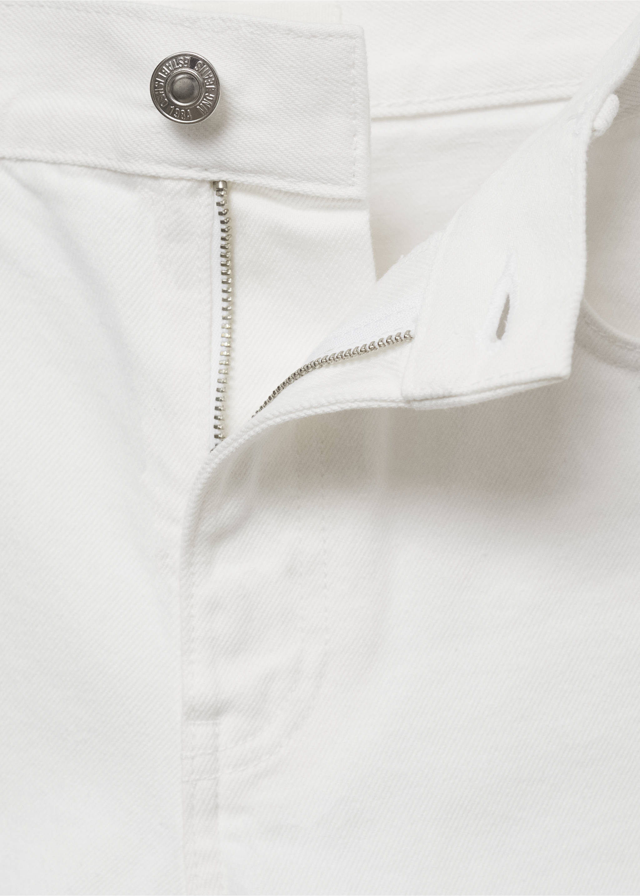 Short jean taille haute - Détail de l'article 8, Blanc. Ref: 77080325-00.