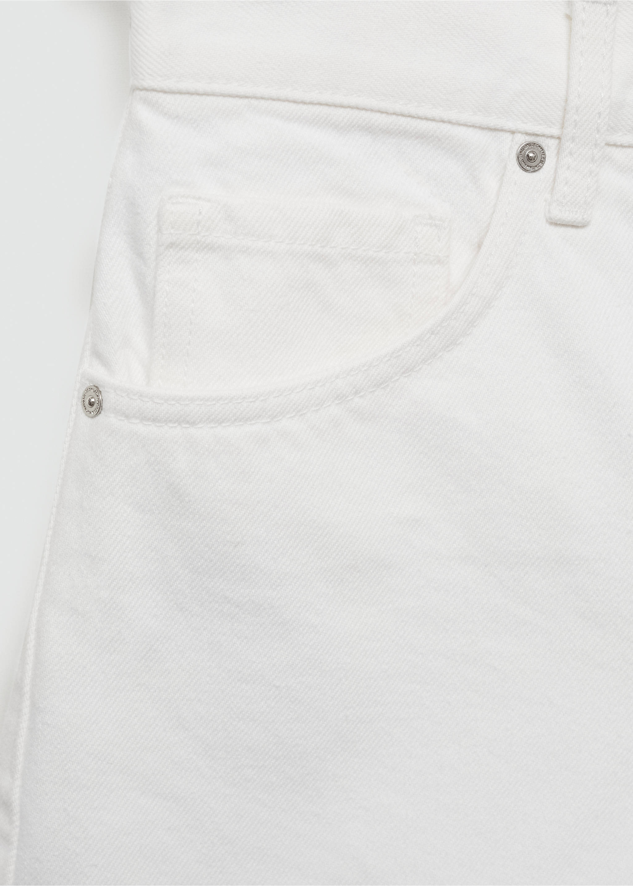 Short jean taille haute - Détail de l'article 0, Blanc. Ref: 77080325-00.