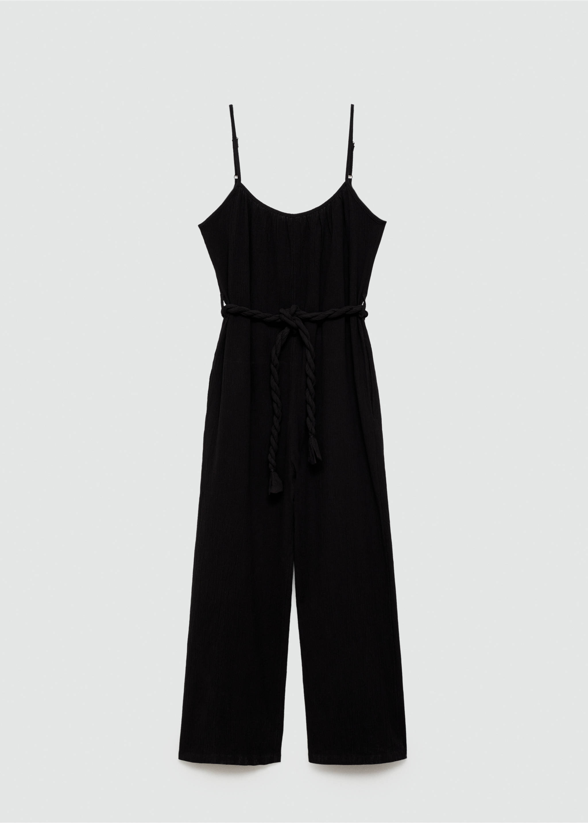 Dungarees with drawstring - Article without model, Black. Ref: 77080332-00.