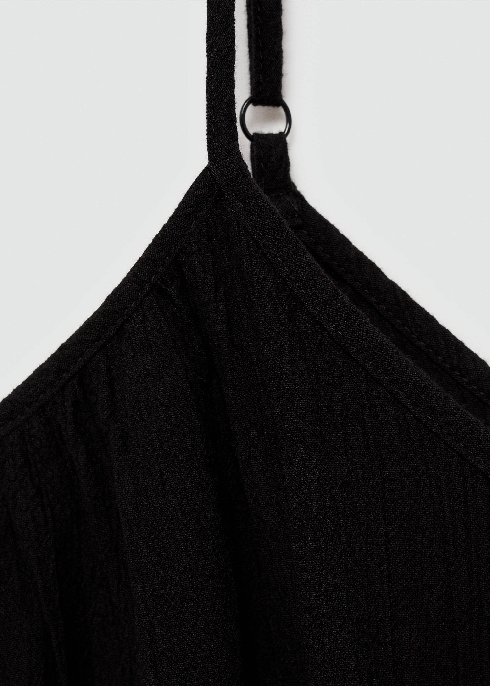 Dungarees with drawstring - Details of the article 0, Black. Ref: 77080332-00.