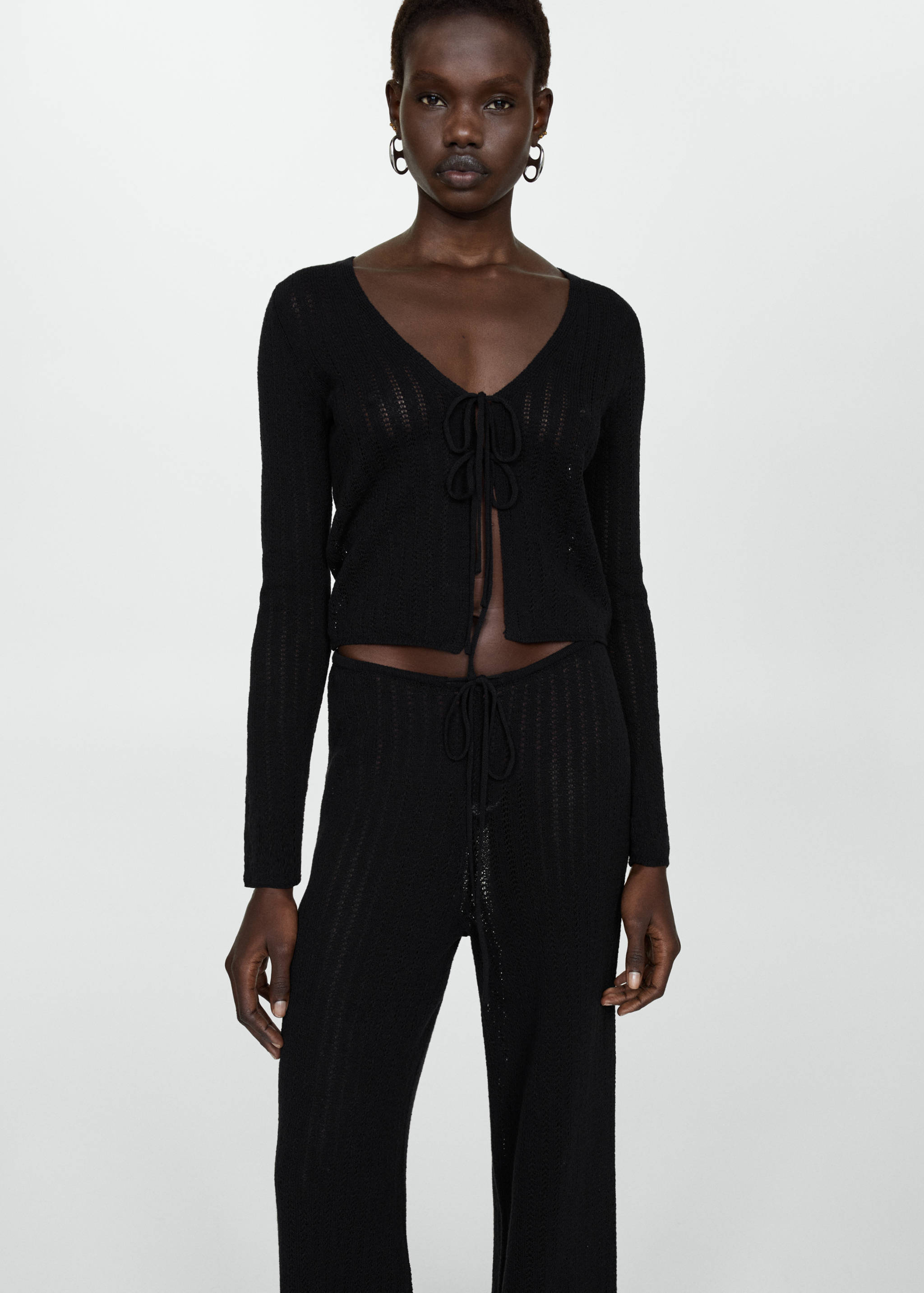 Straight knitted trousers - Details of the article 1