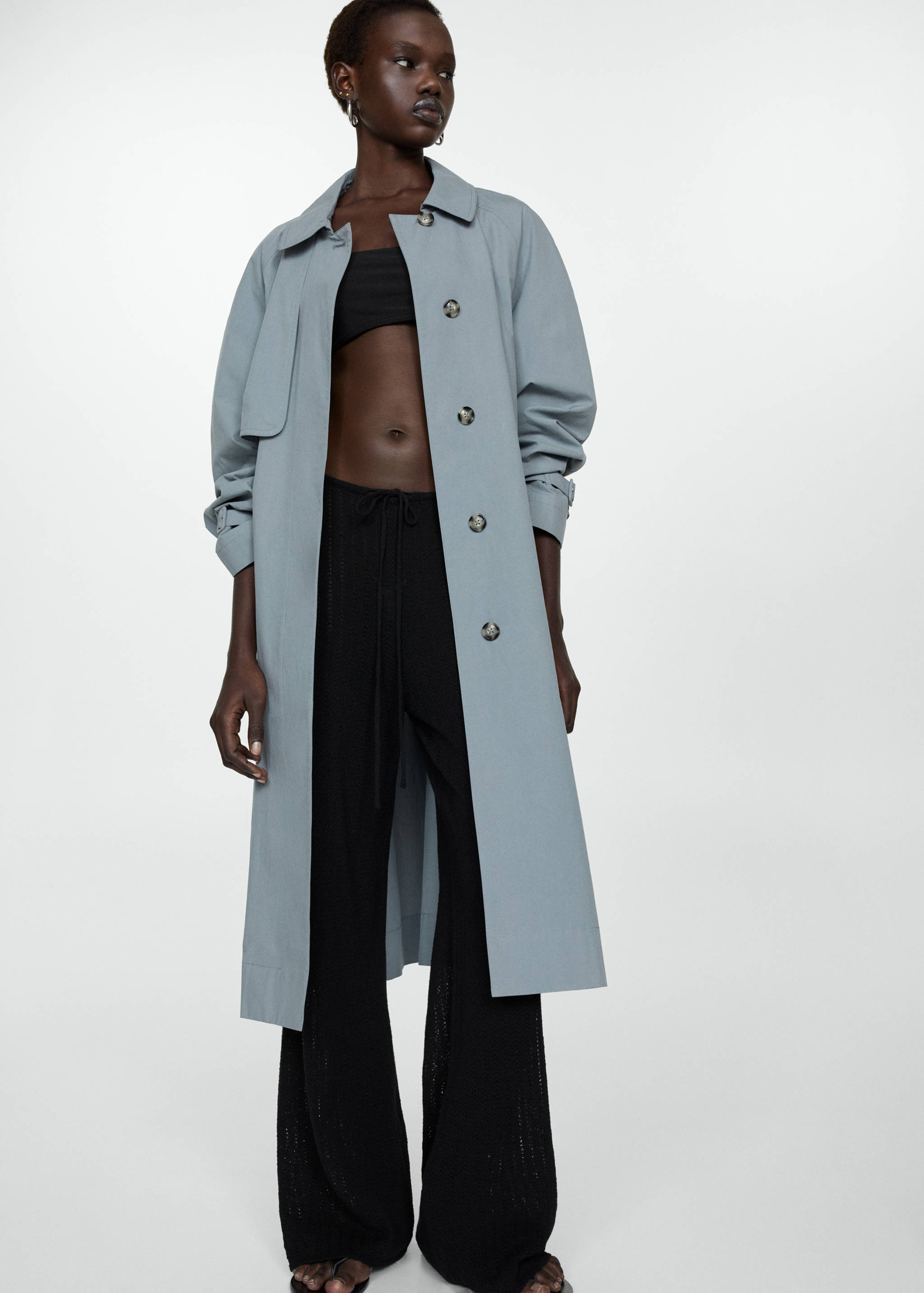 Straight knitted trousers - Details of the article 2