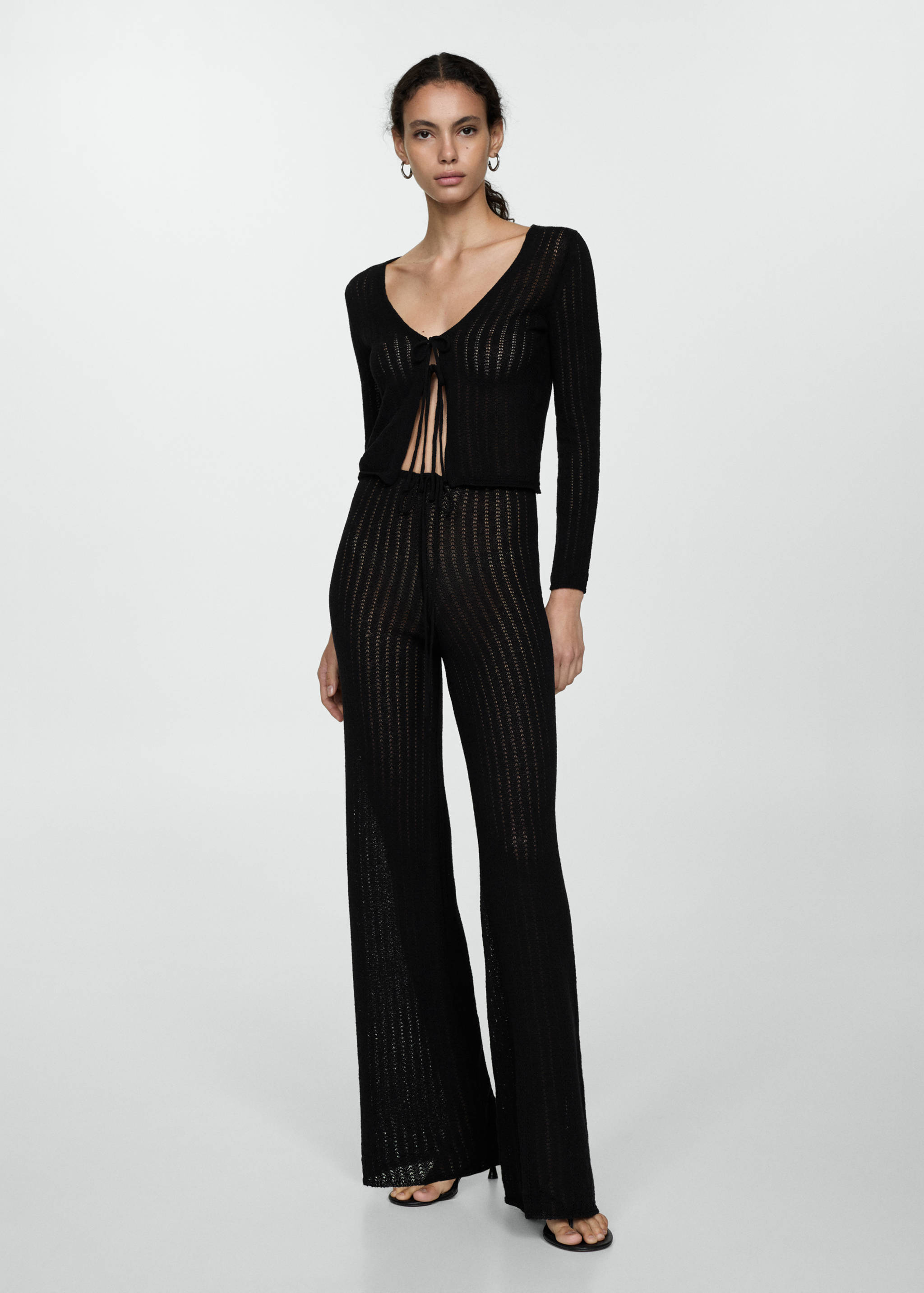 Cárdigan punto lazos - Plano general