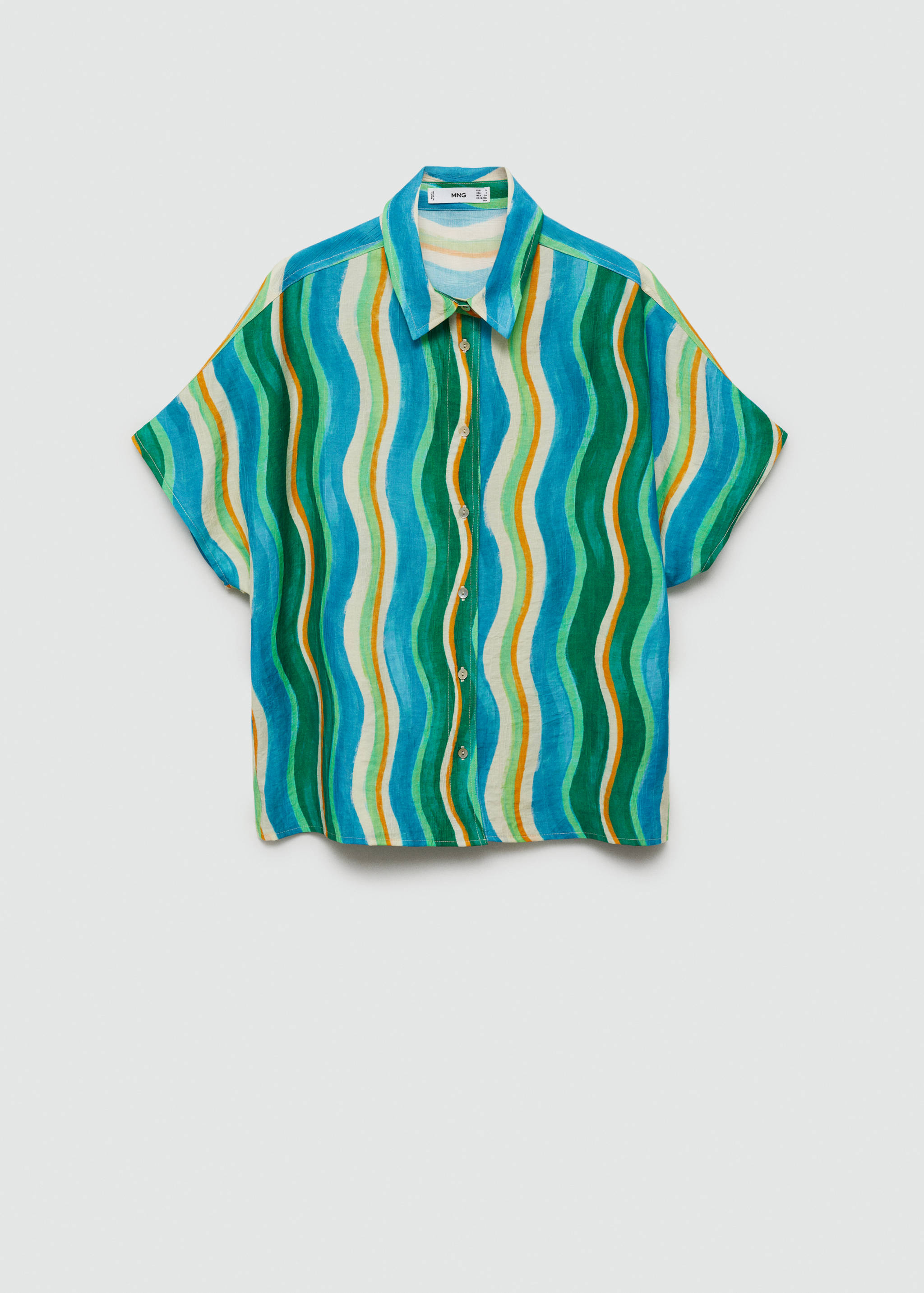 Bedrukt overhemd met korte mouwen - Artikel zonder model