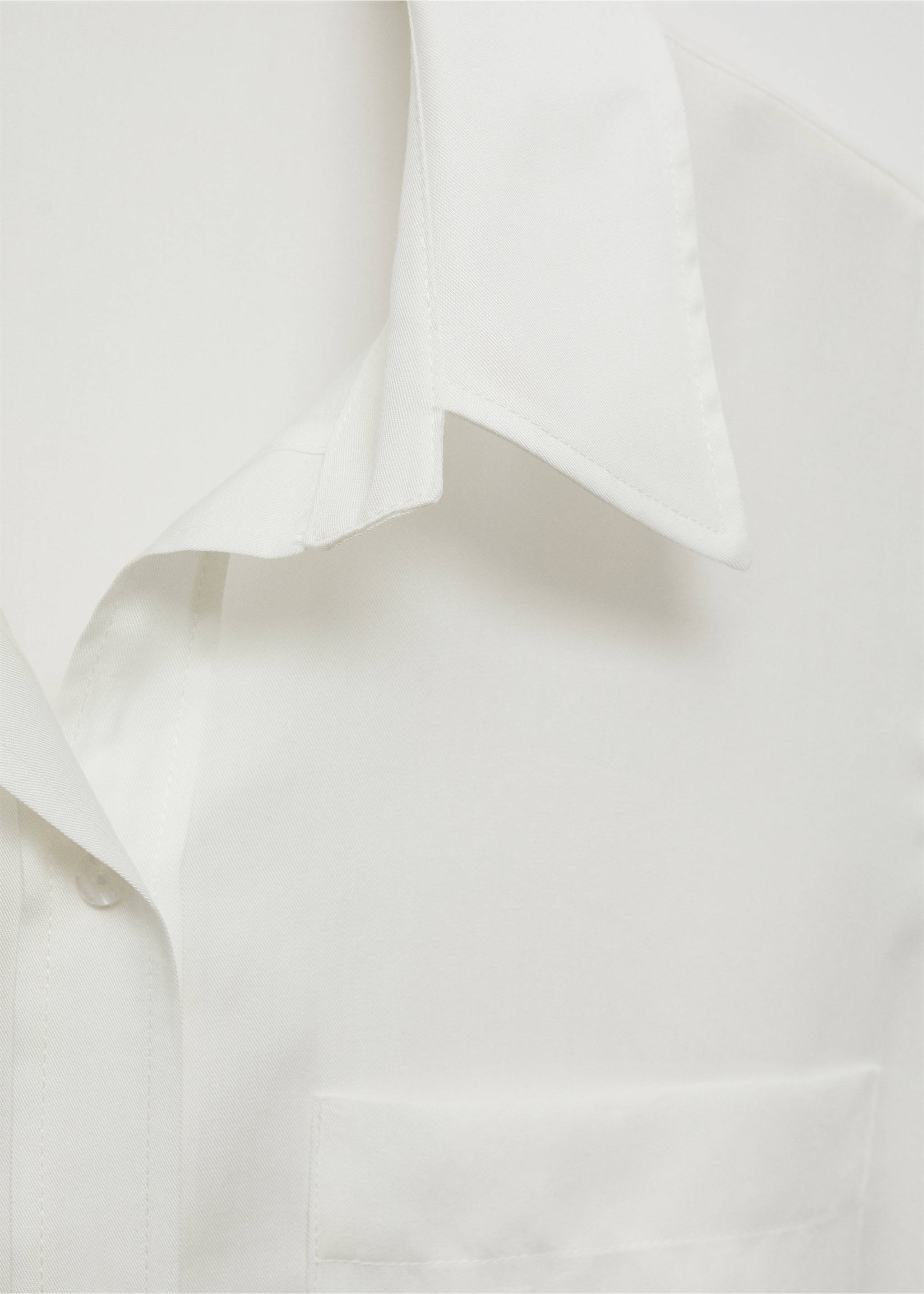 Lyocell sleeveless shirt - Details of the article 8, Off White. Ref: 77080345-00.