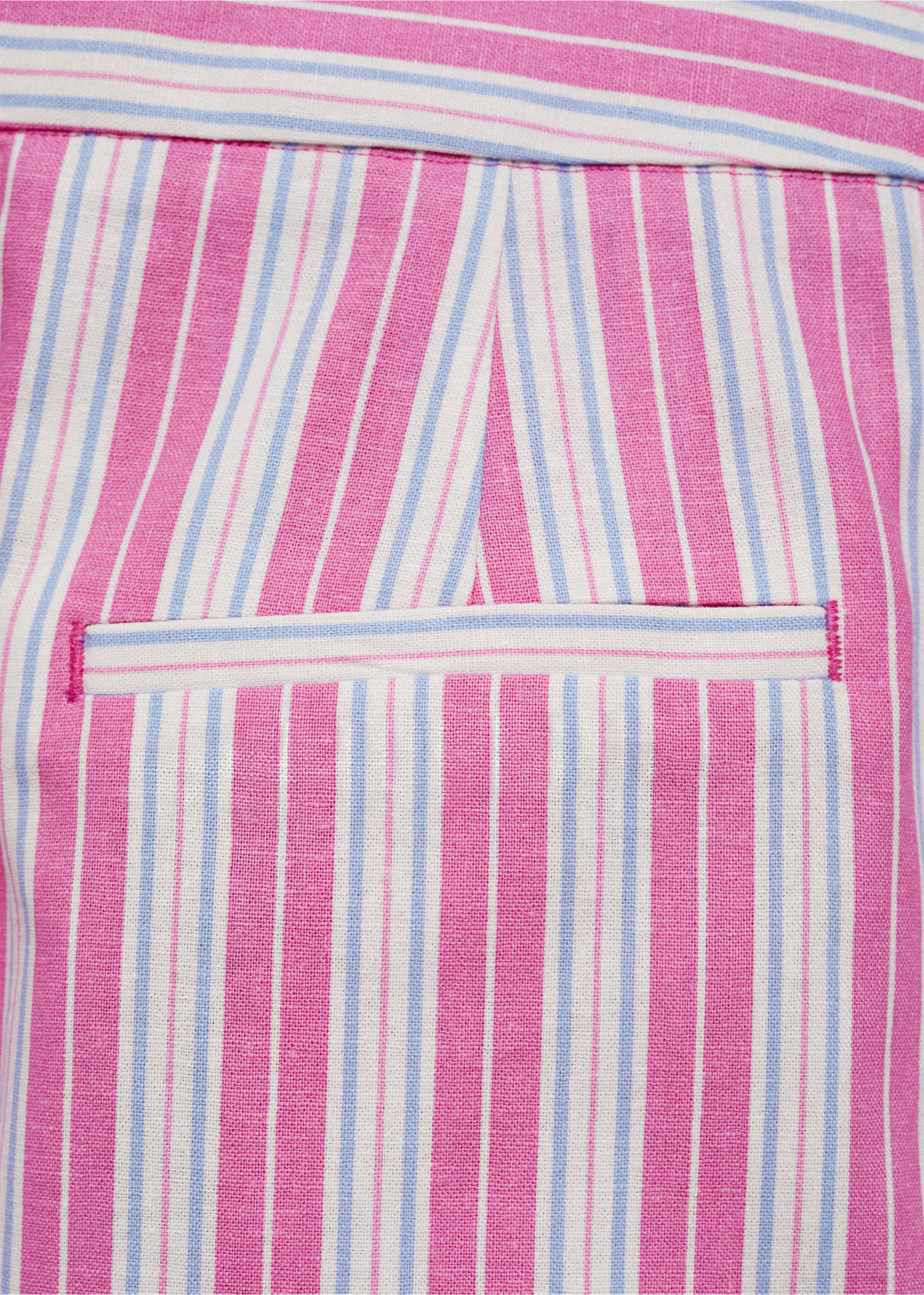 Slit striped skirt - Details of the article 0, Pink. Ref: 77080353-00.