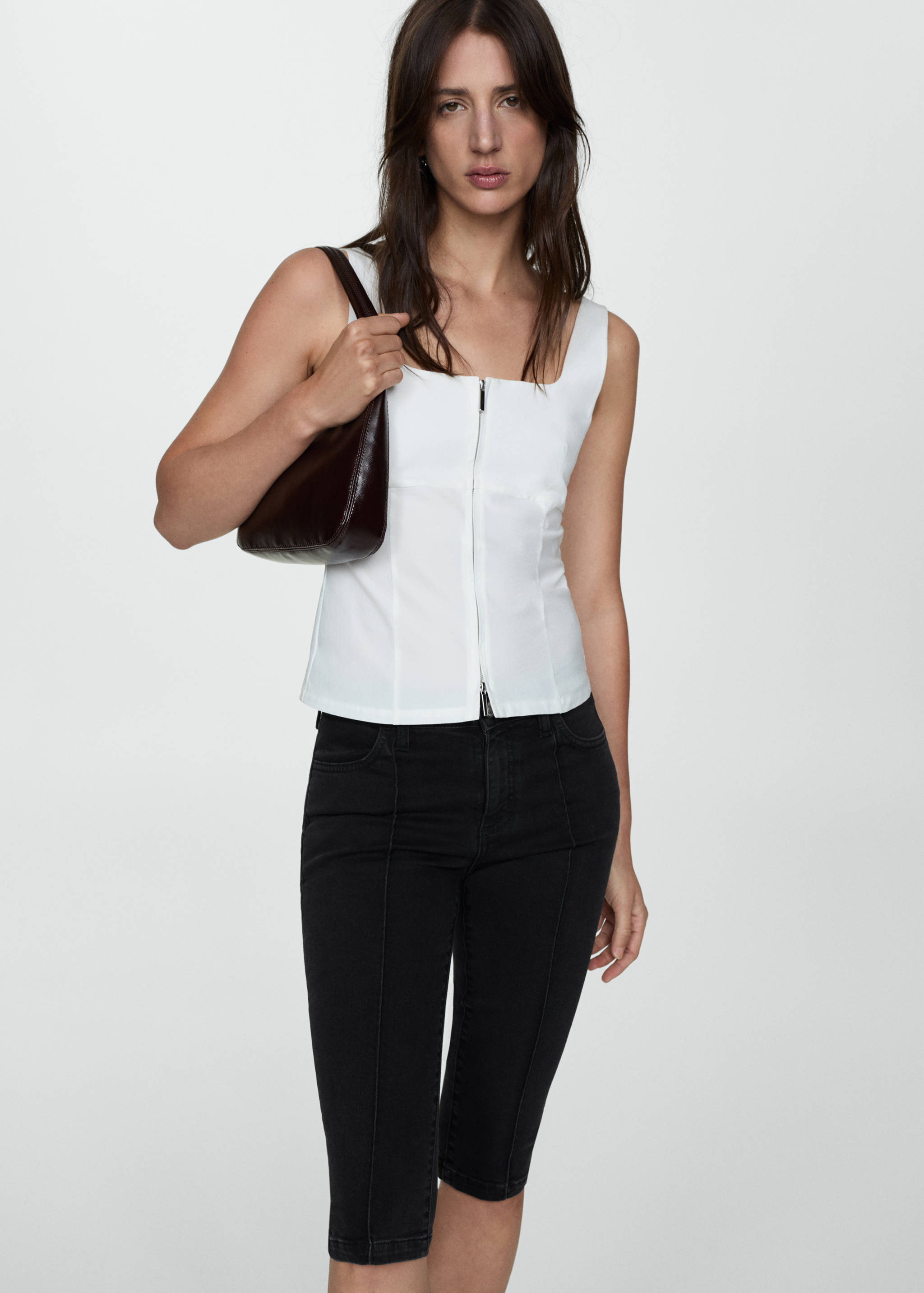 Slim-Capri-Jeanshose mit Ziernähten - Detail des Artikels 1