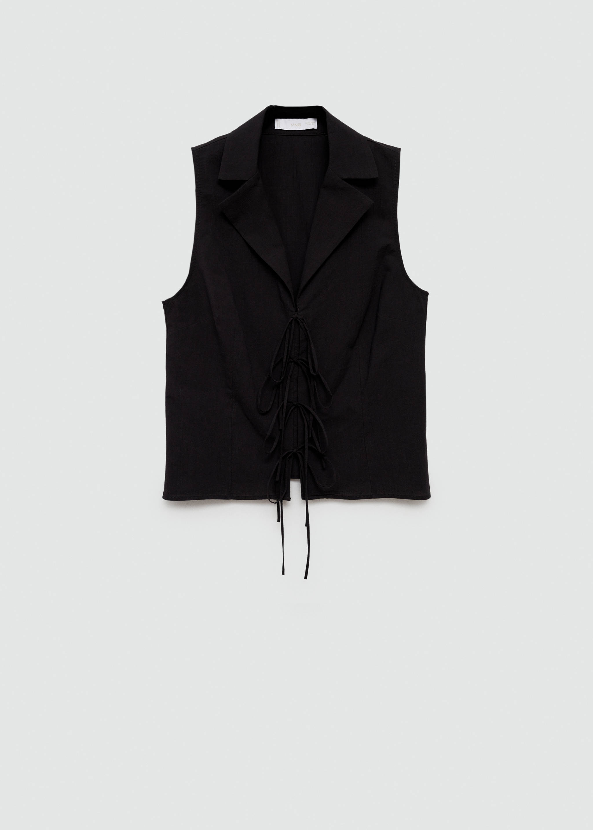 Ärmellose Bluse mit Schleifendetails - Artikel ohne Model