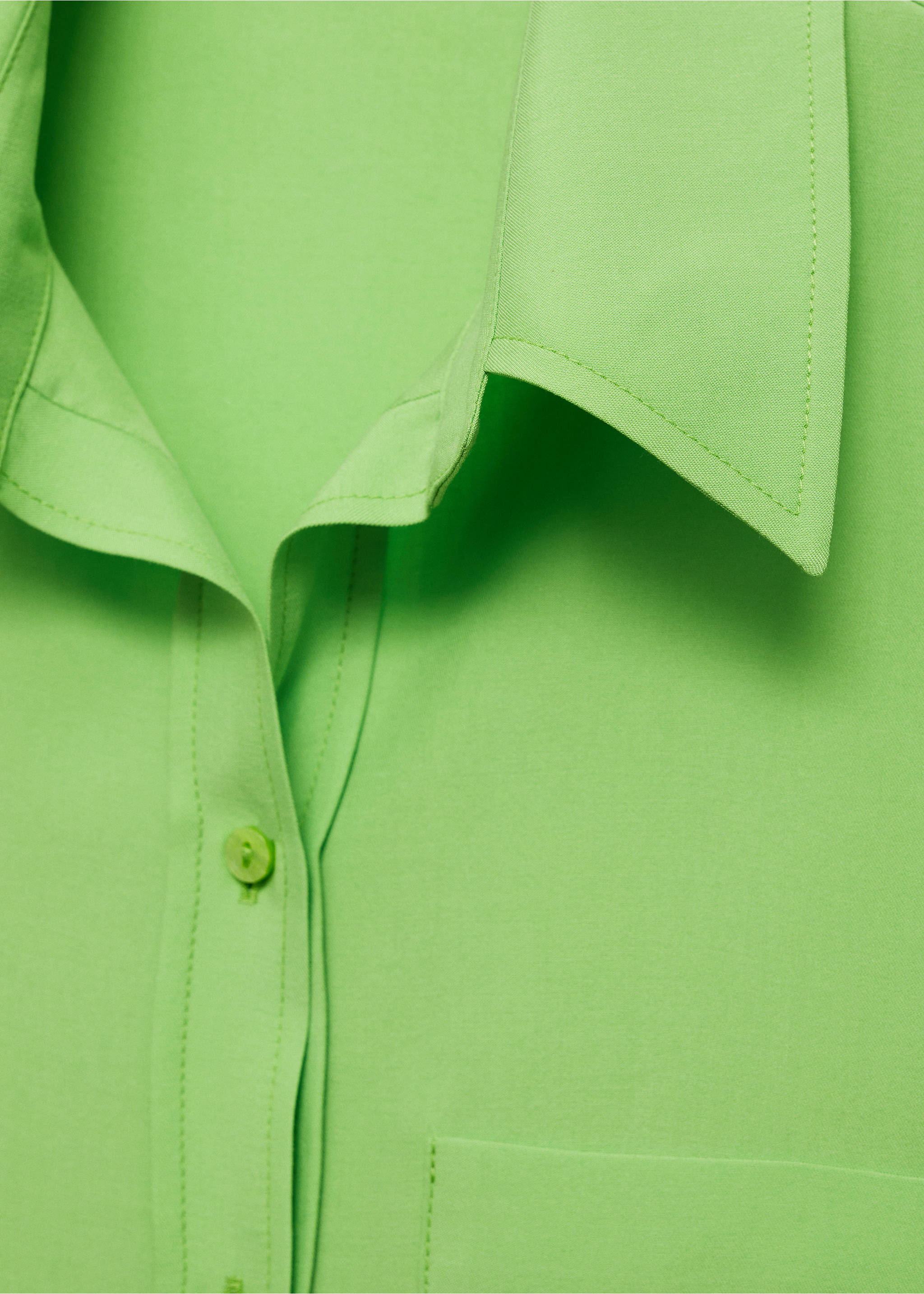 Lyocell sleeveless shirt - Details of the article 8, Green. Ref: 77080365-00.