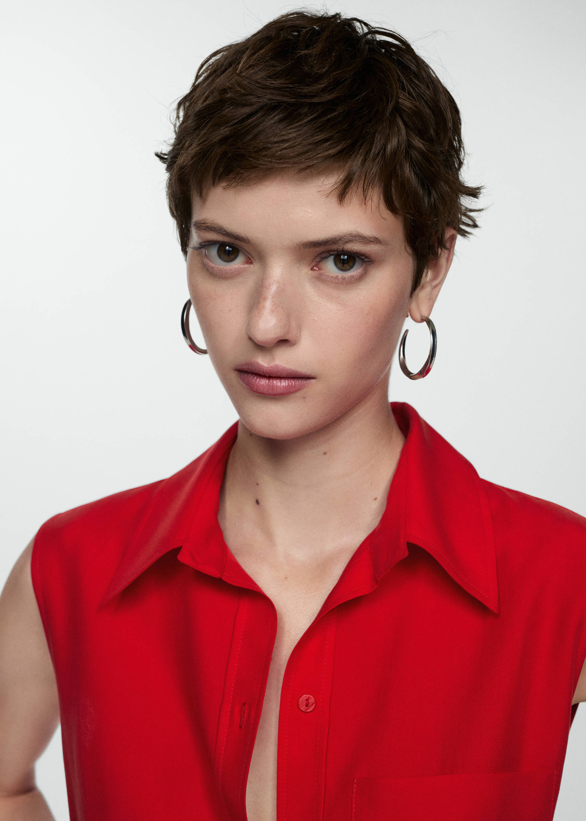 Lyocell sleeveless shirt - Details of the article 1