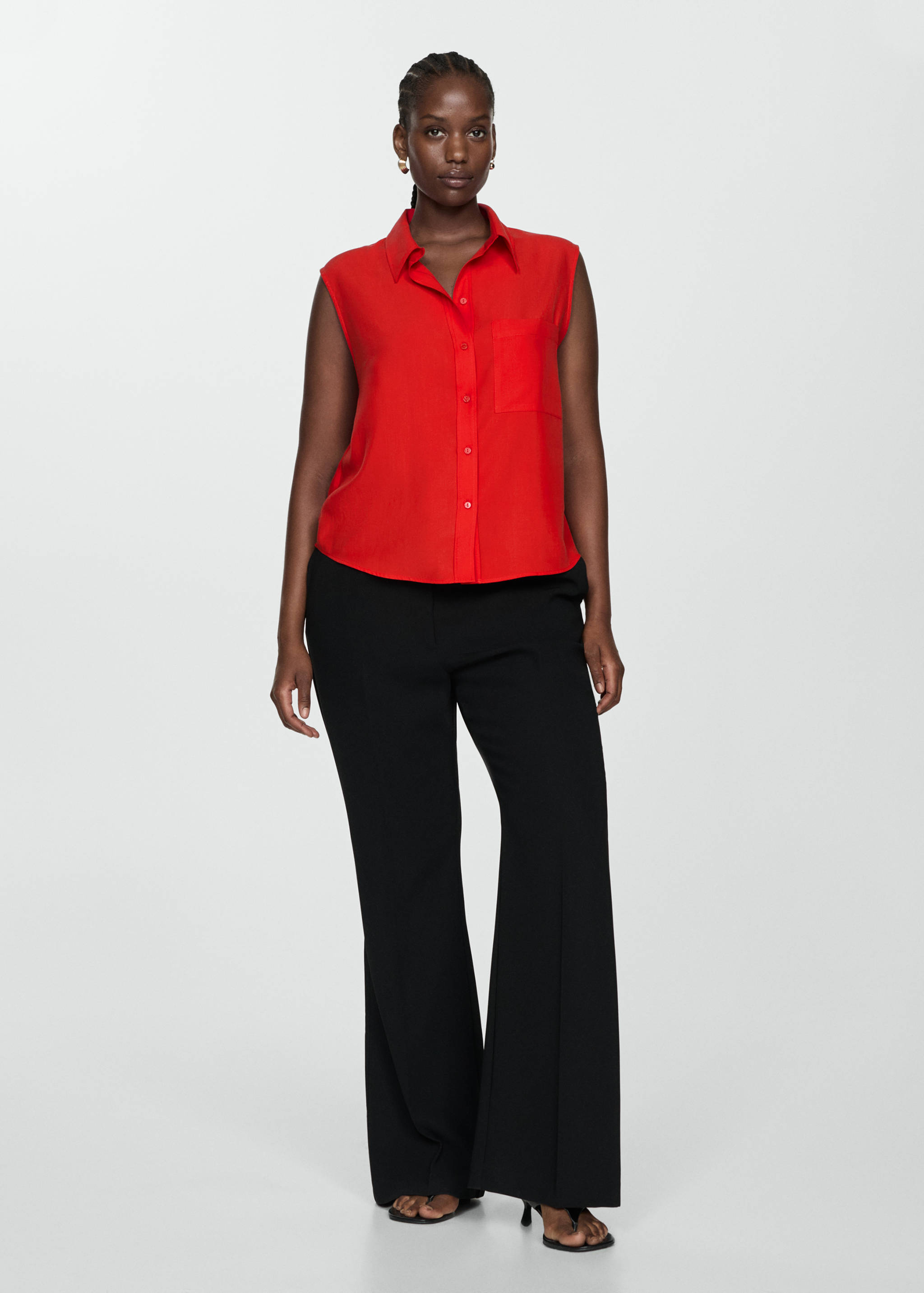 Lyocell sleeveless shirt - Details of the article 3