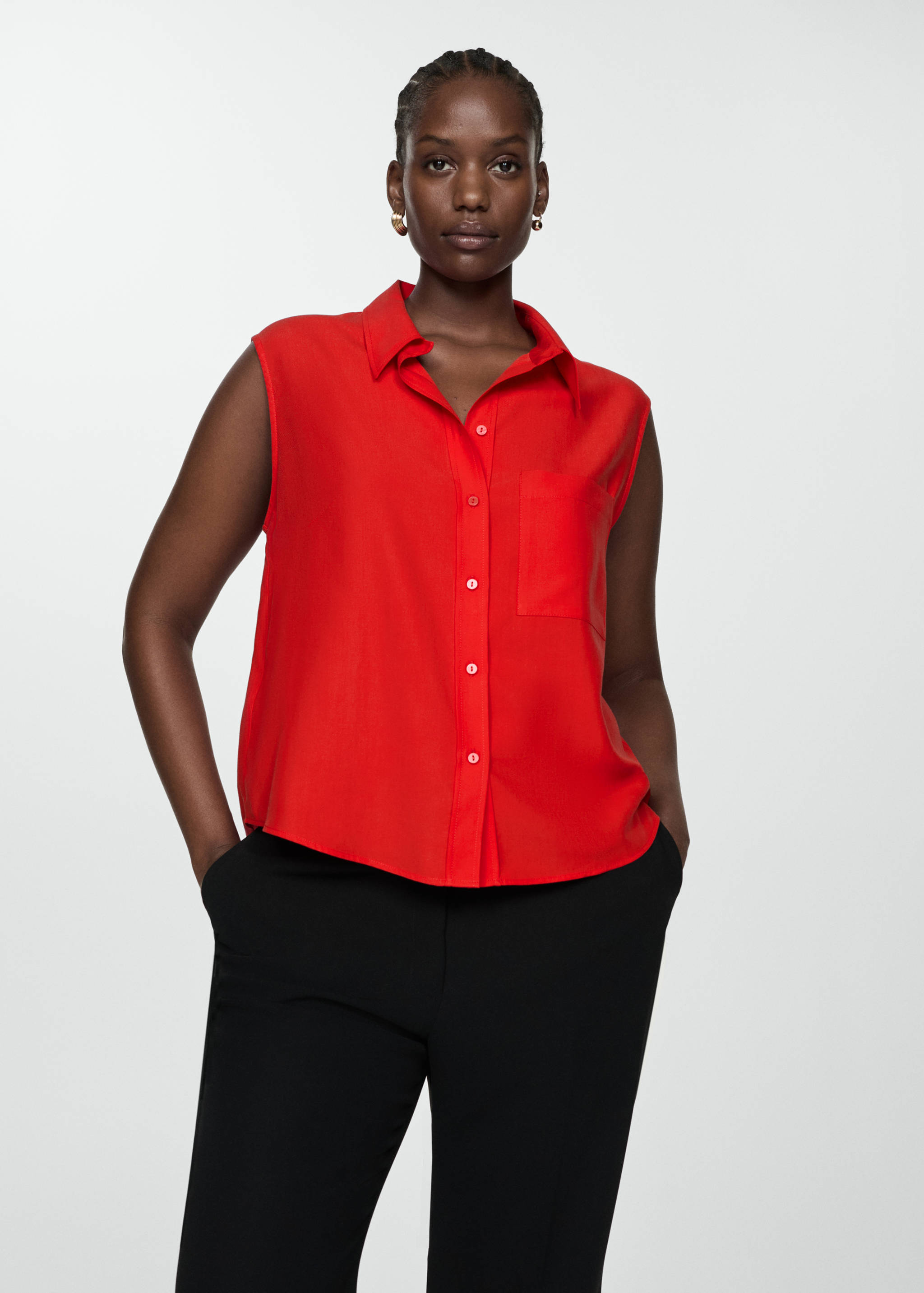 Lyocell sleeveless shirt - Details of the article 5