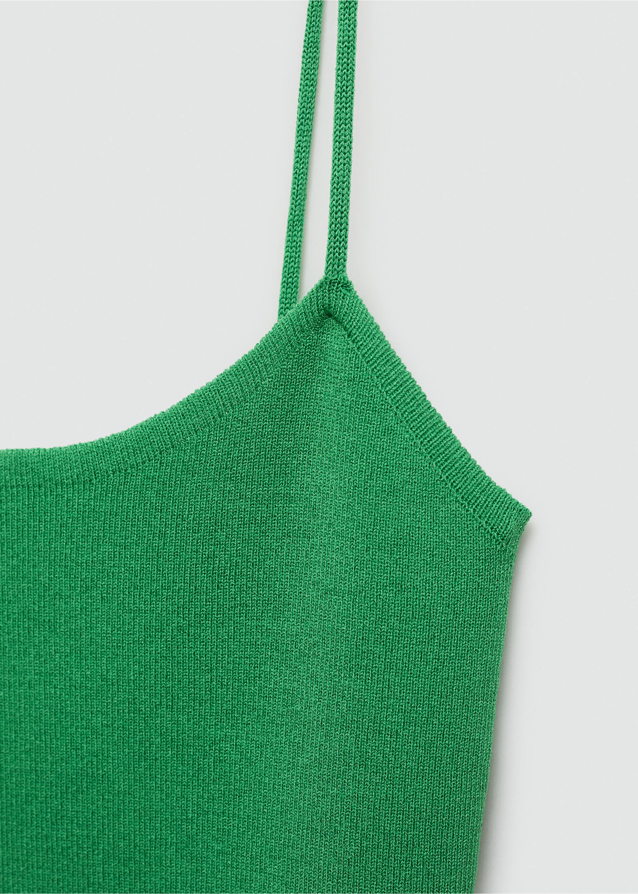 Short knitted dress - Details of the article 8, Green. Ref: 77080366-00.