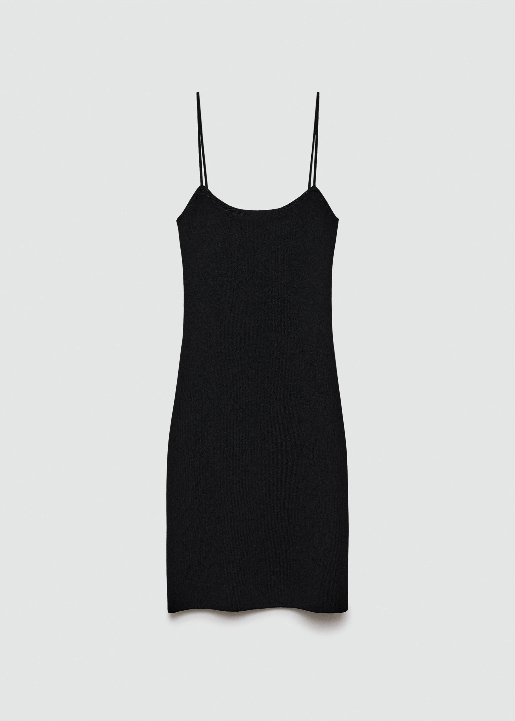 Short knitted dress - Article without model, Black. Ref: 77080366-00.