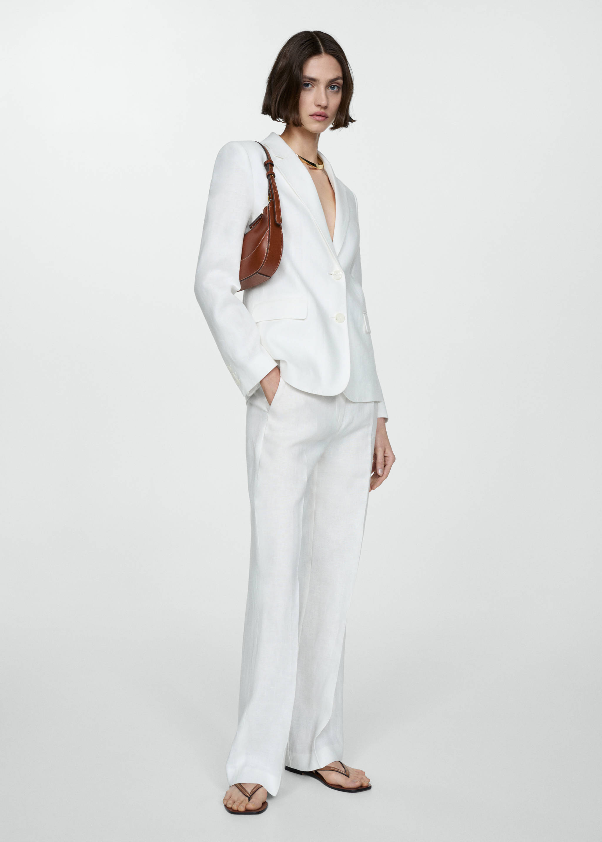 Blazer traje lino - Plano general