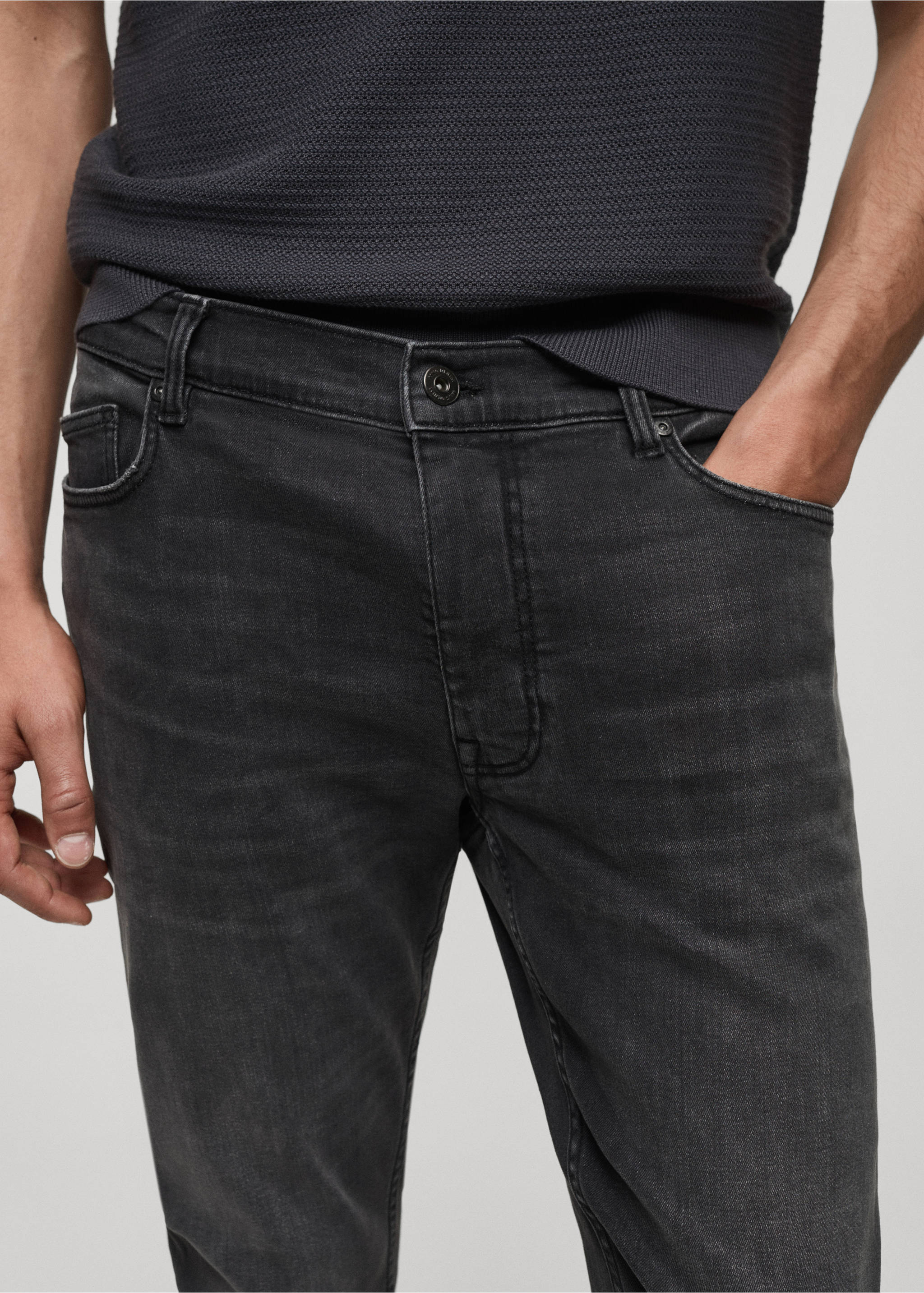 Jude skinny-fit jeans - Details of the article 1, Open Grey. Ref: 77080373-00.