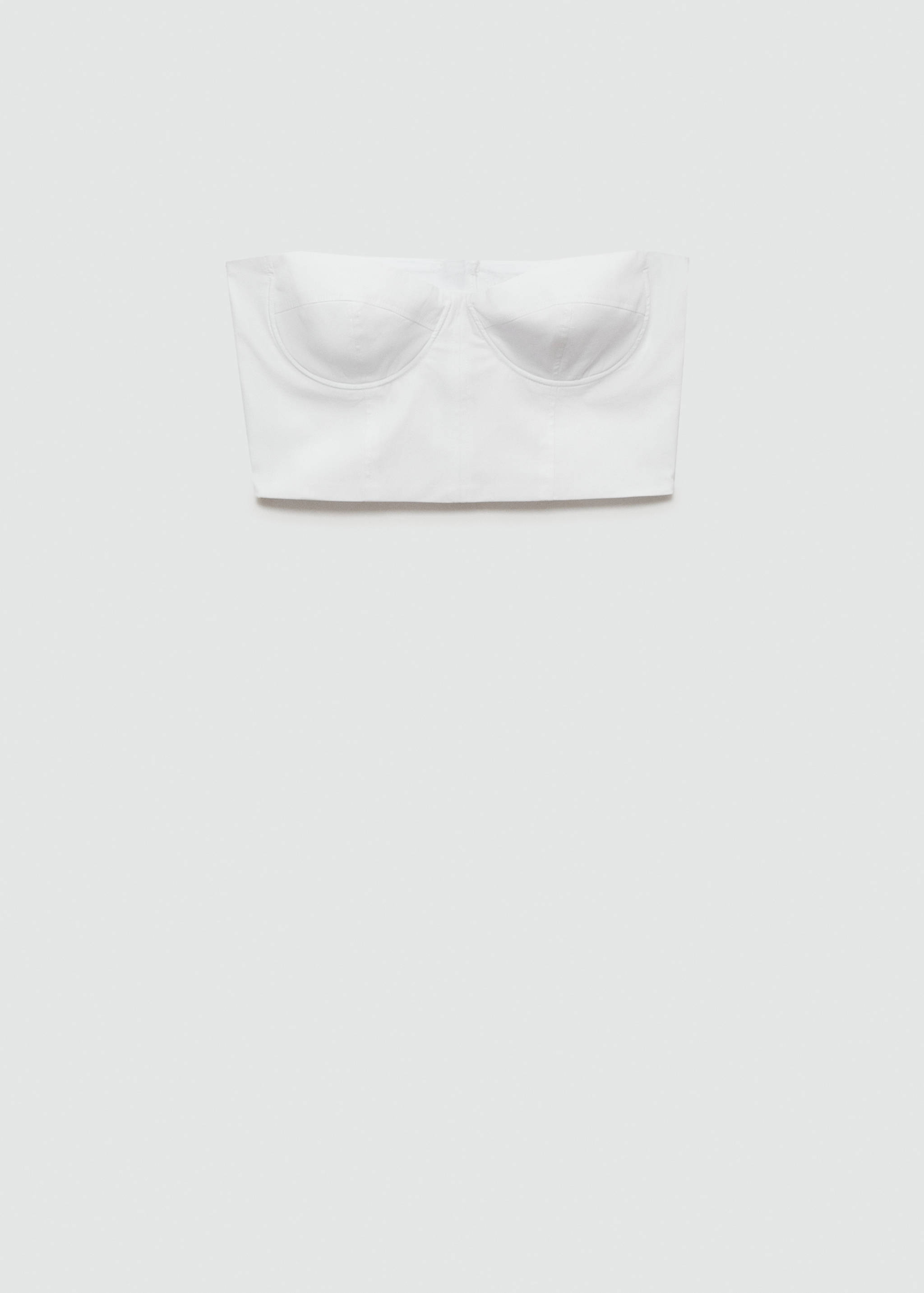 Crop top s výstřihem bez ramínek - Zboží bez modelu